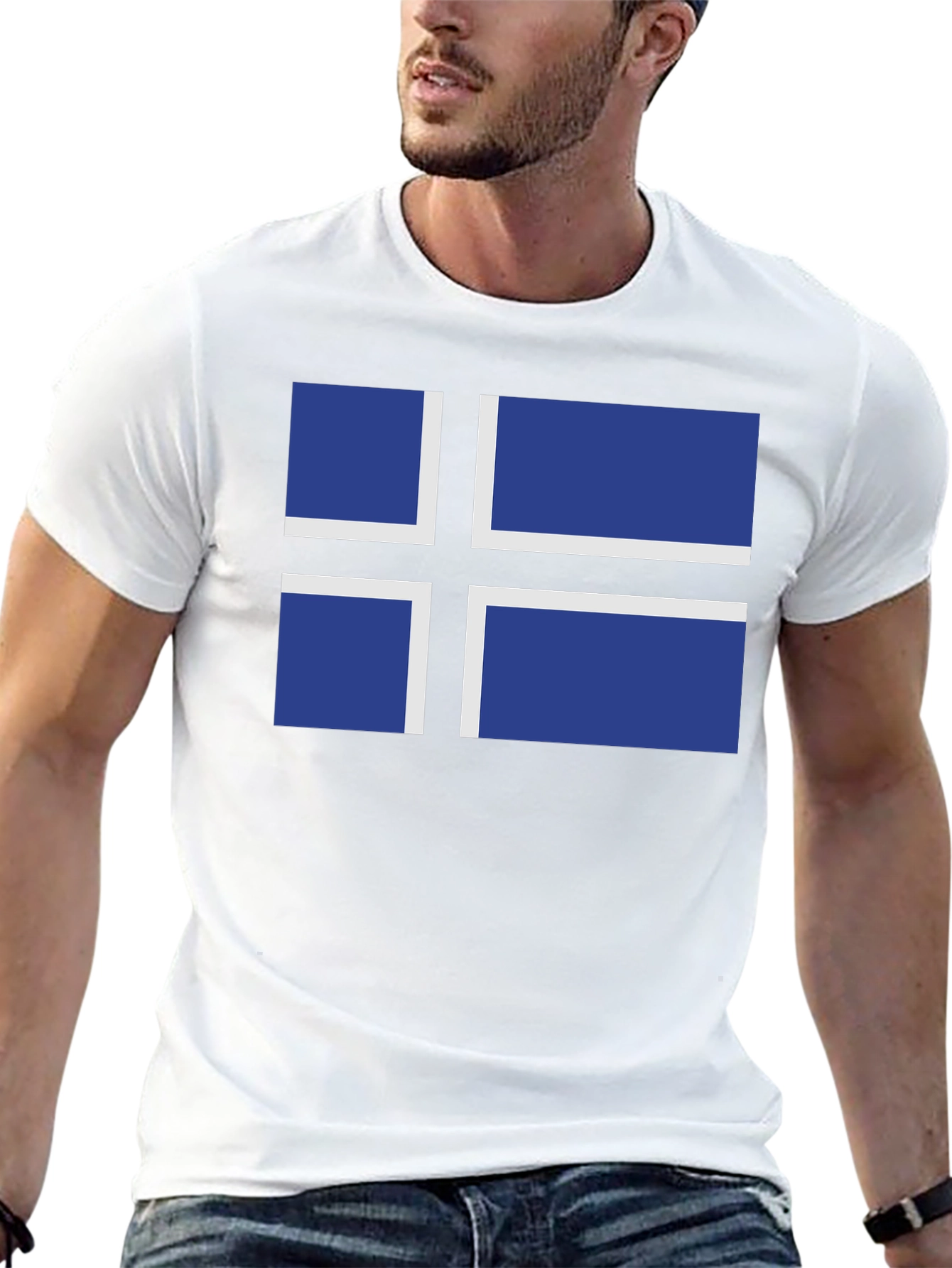 Estonian Flag T-Shirt - Black Crew Neck Tee