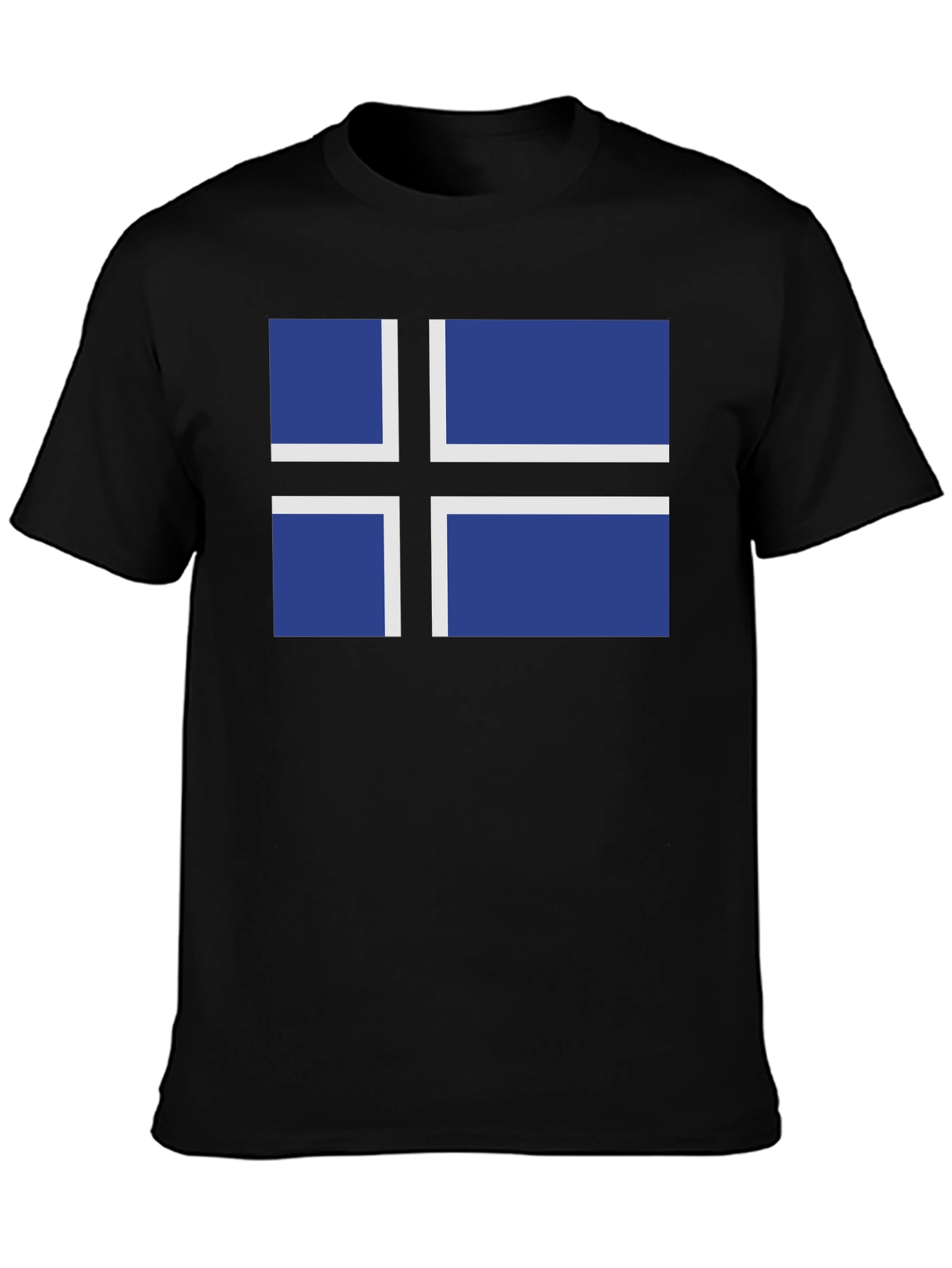 Estonian Flag T-Shirt - Black Crew Neck Tee