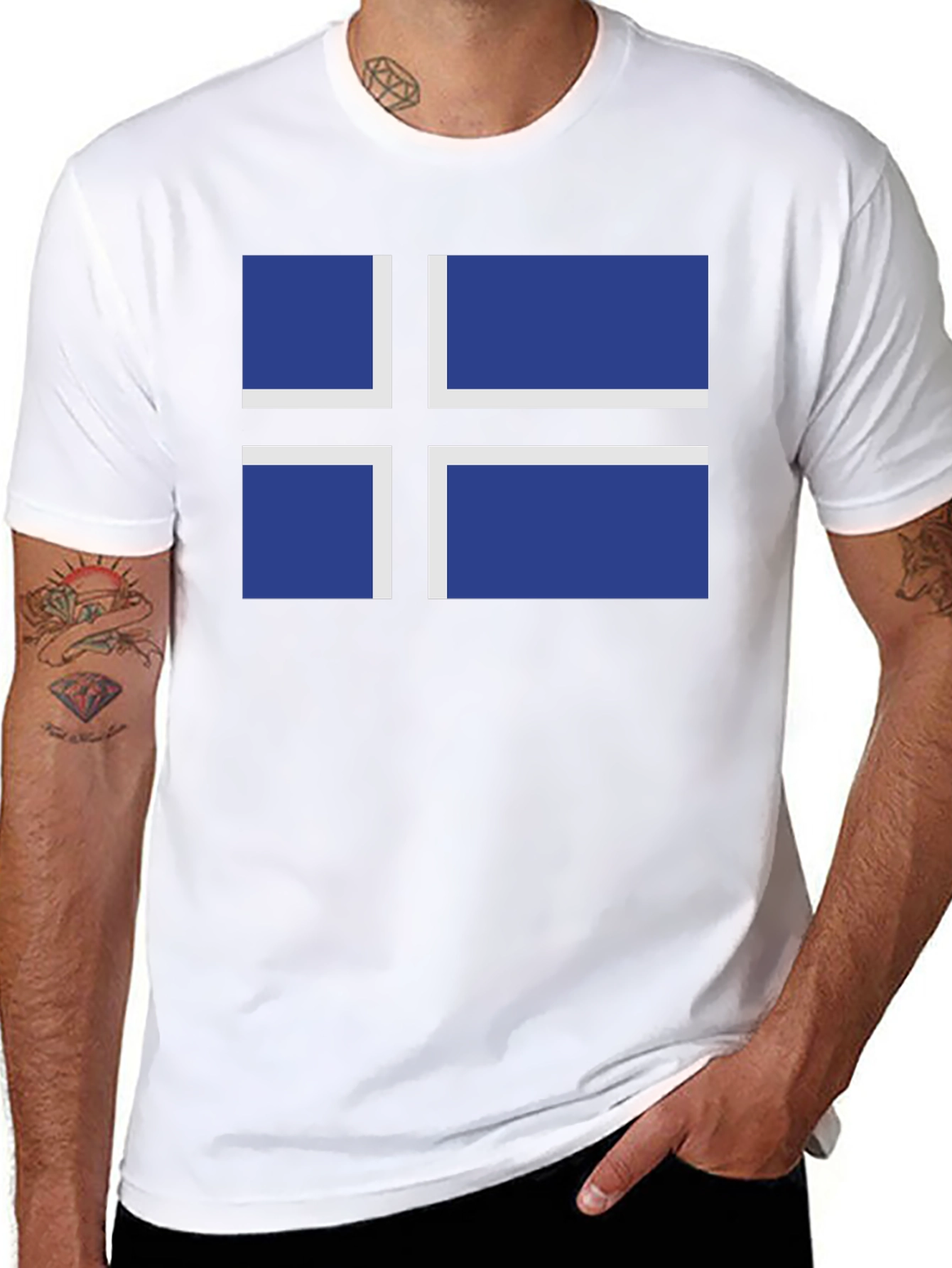 Estonian Flag T-Shirt - Black Crew Neck Tee