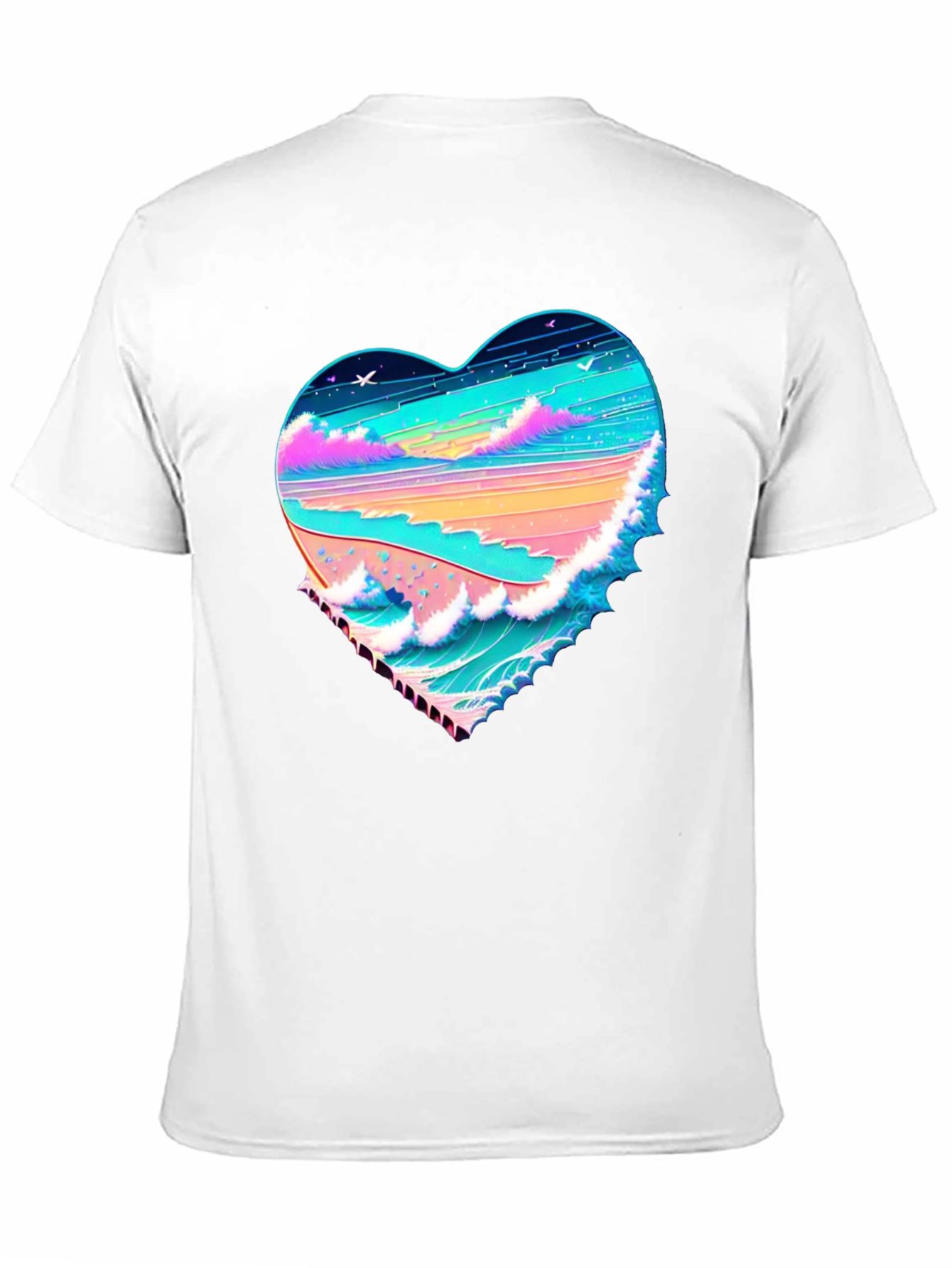 Heart Wave Beach T-Shirt - Graphic Tee