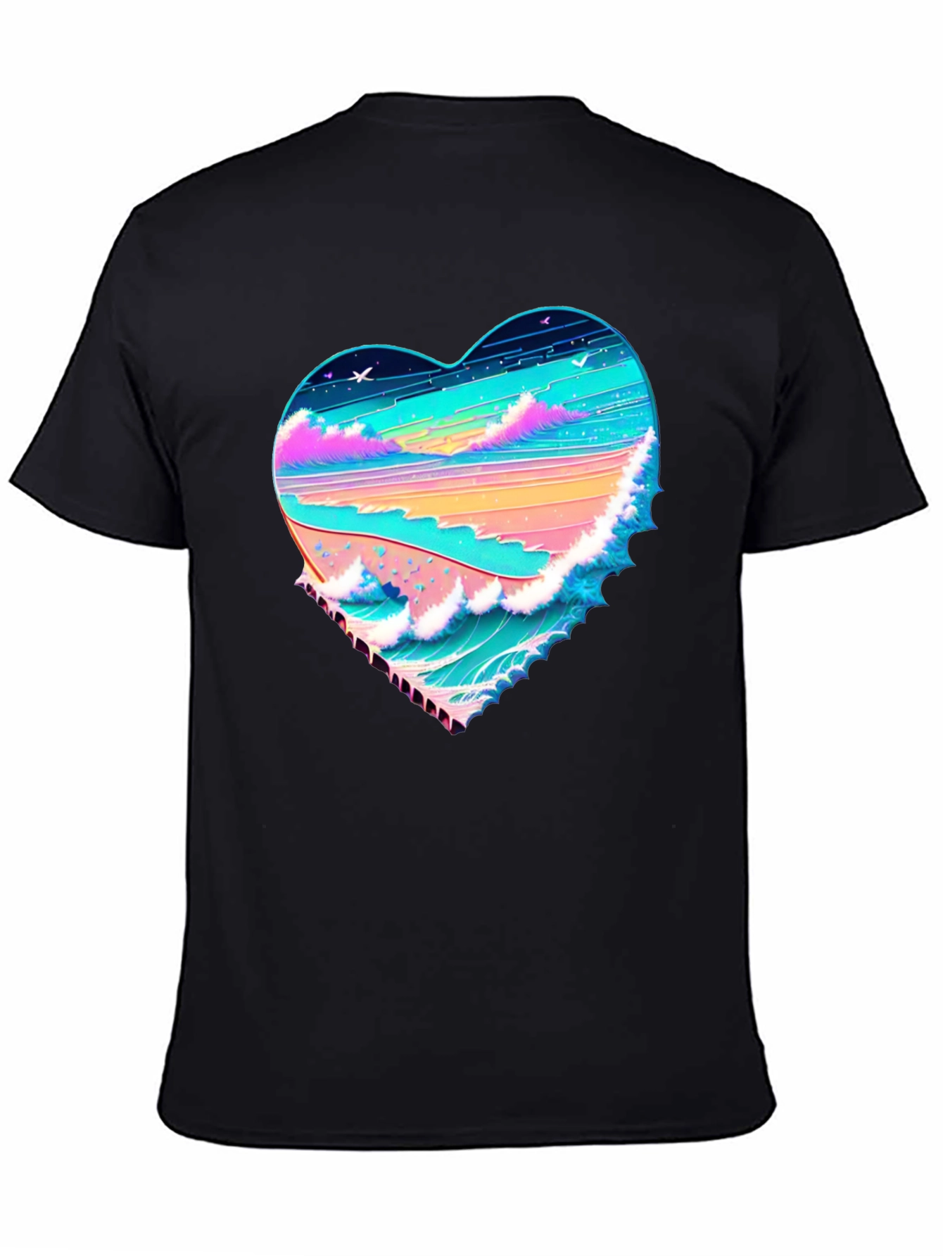 Heart Wave Beach T-Shirt - Graphic Tee