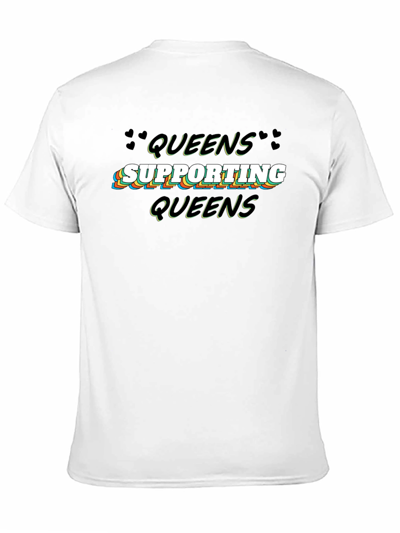 Queens Supporting Queens Black Graphic T-Shirt