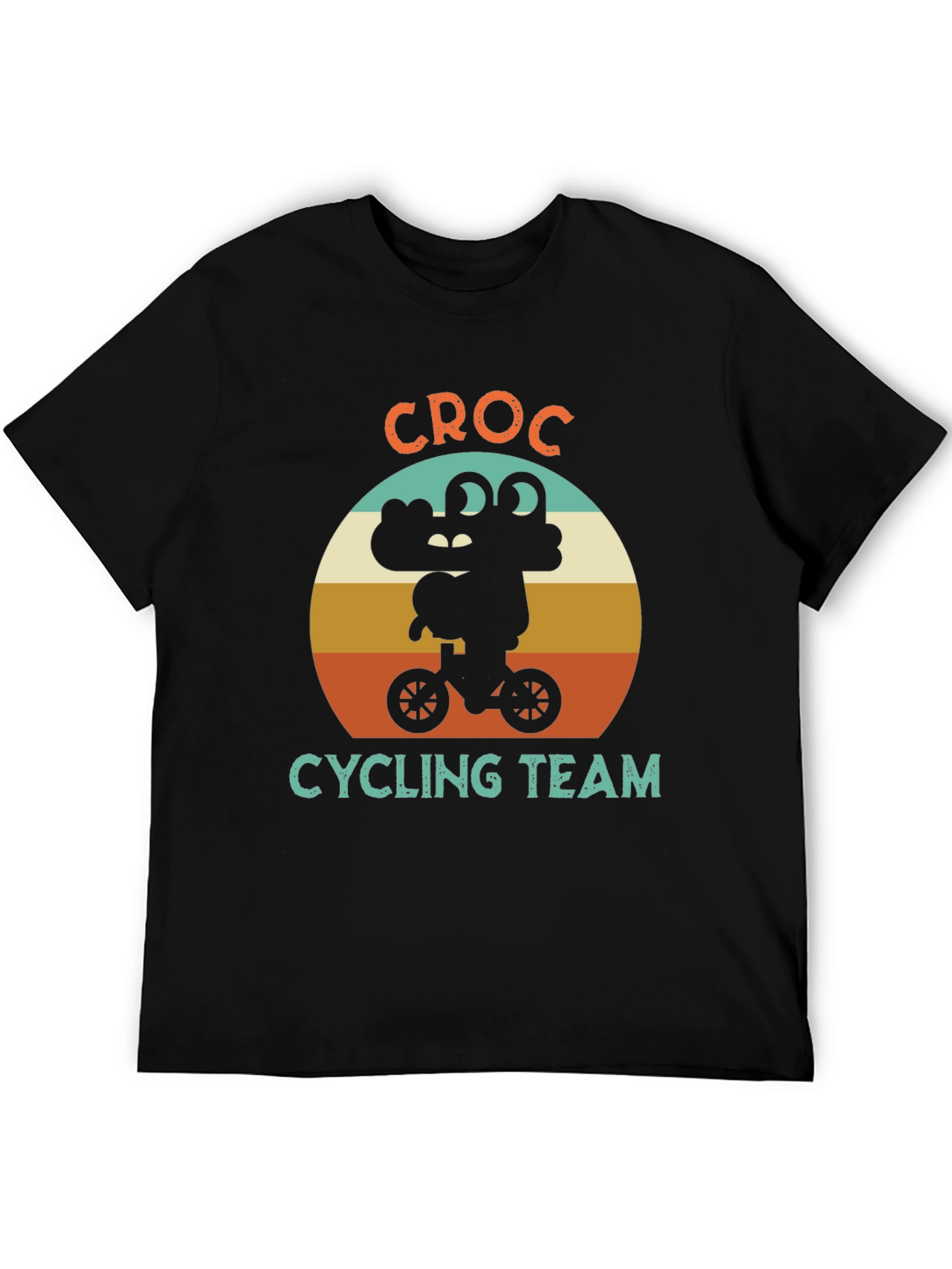 Croc Cycling Team Graphic T-Shirt - Black Cotton Tee