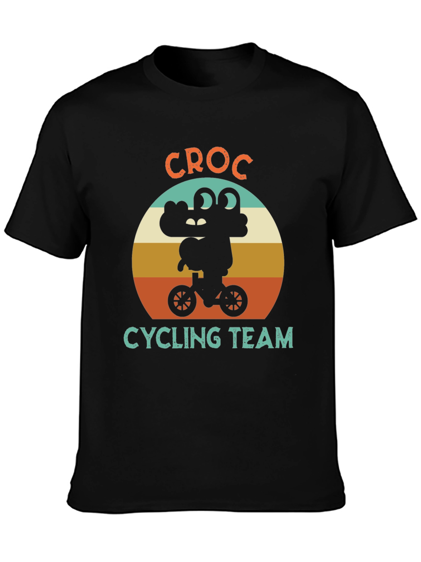 Croc Cycling Team Graphic T-Shirt - Black Cotton Tee