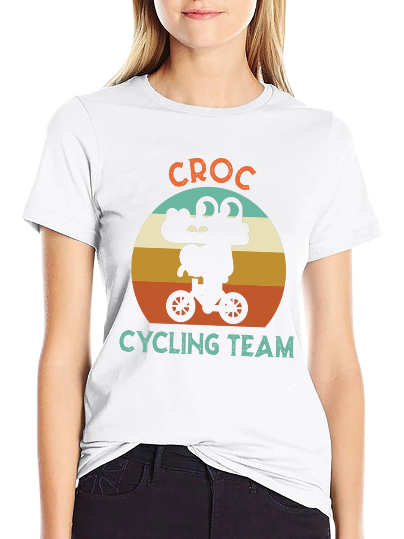Croc Cycling Team Graphic T-Shirt - Black Cotton Tee