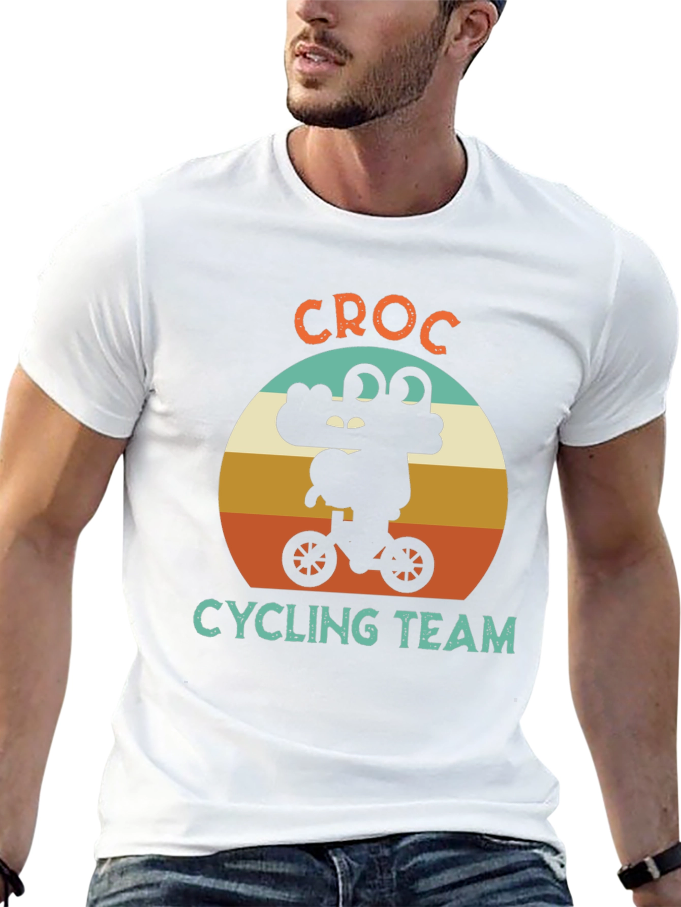 Croc Cycling Team Graphic T-Shirt - Black Cotton Tee