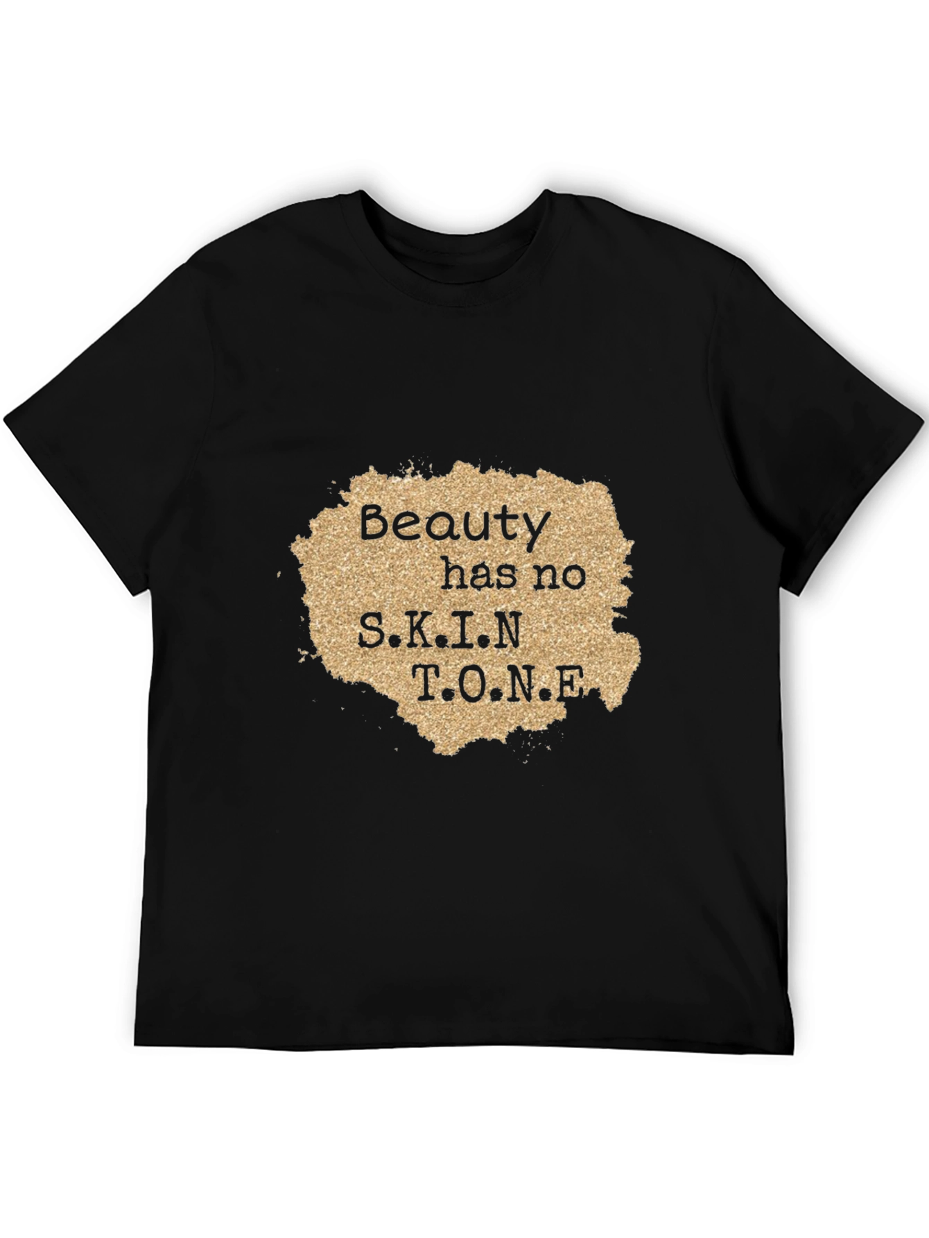 Beauty Has No Skin Tone Graphic Tee - Black