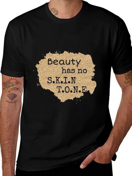Beauty Has No Skin Tone Graphic Tee - Black