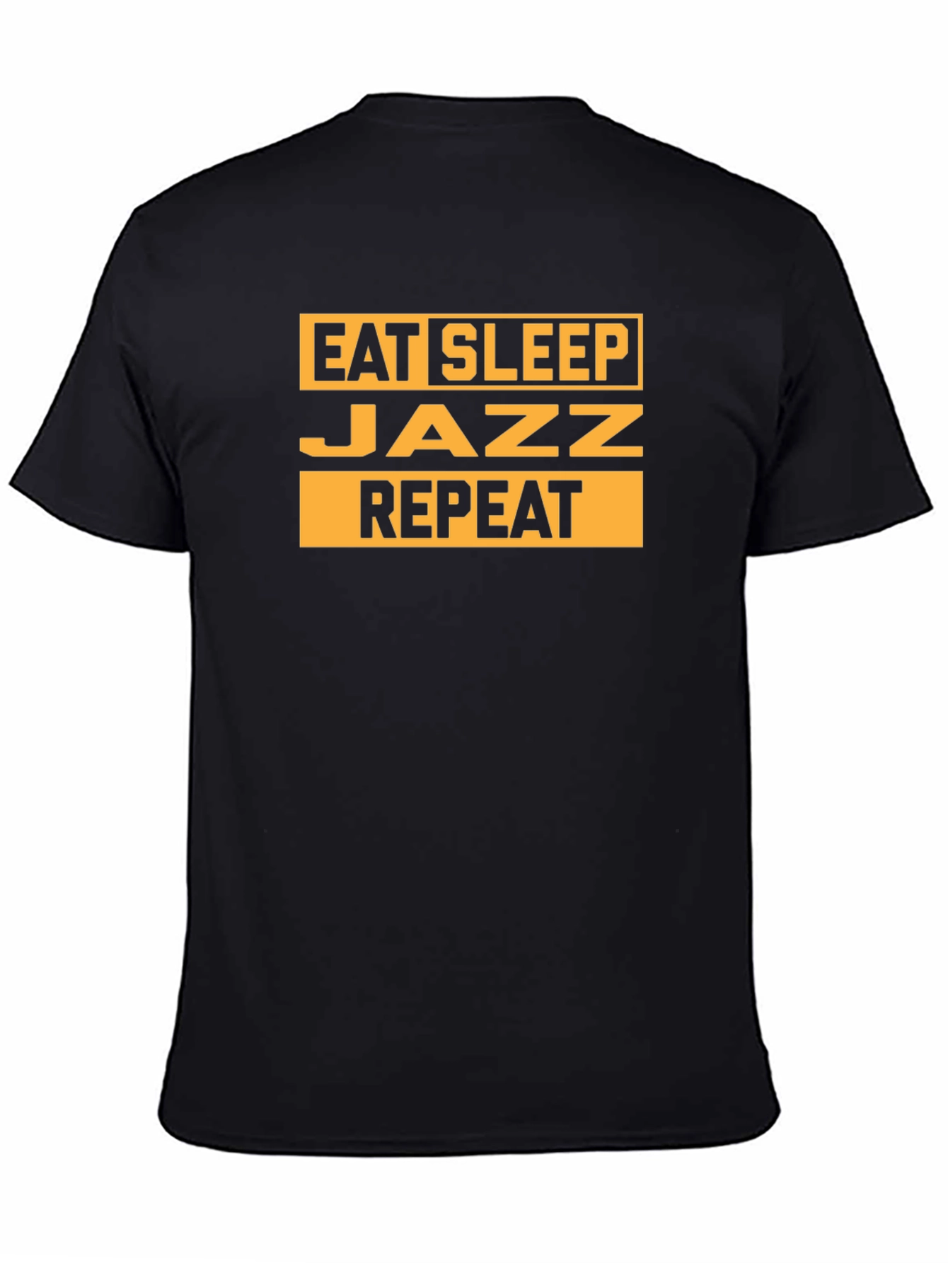 Eat Sleep Jazz Repeat Black Graphic Tee