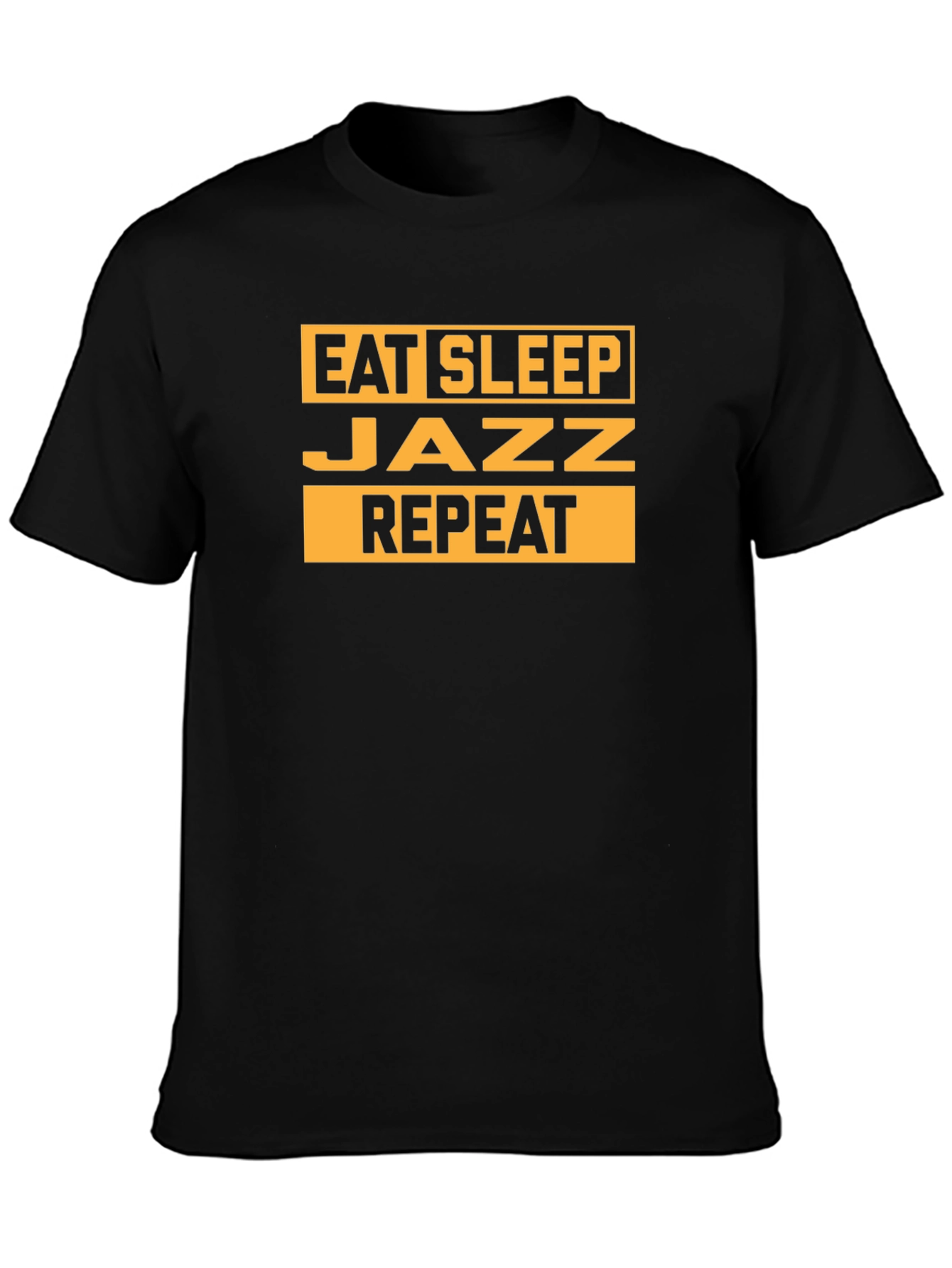 Eat Sleep Jazz Repeat Black Graphic Tee