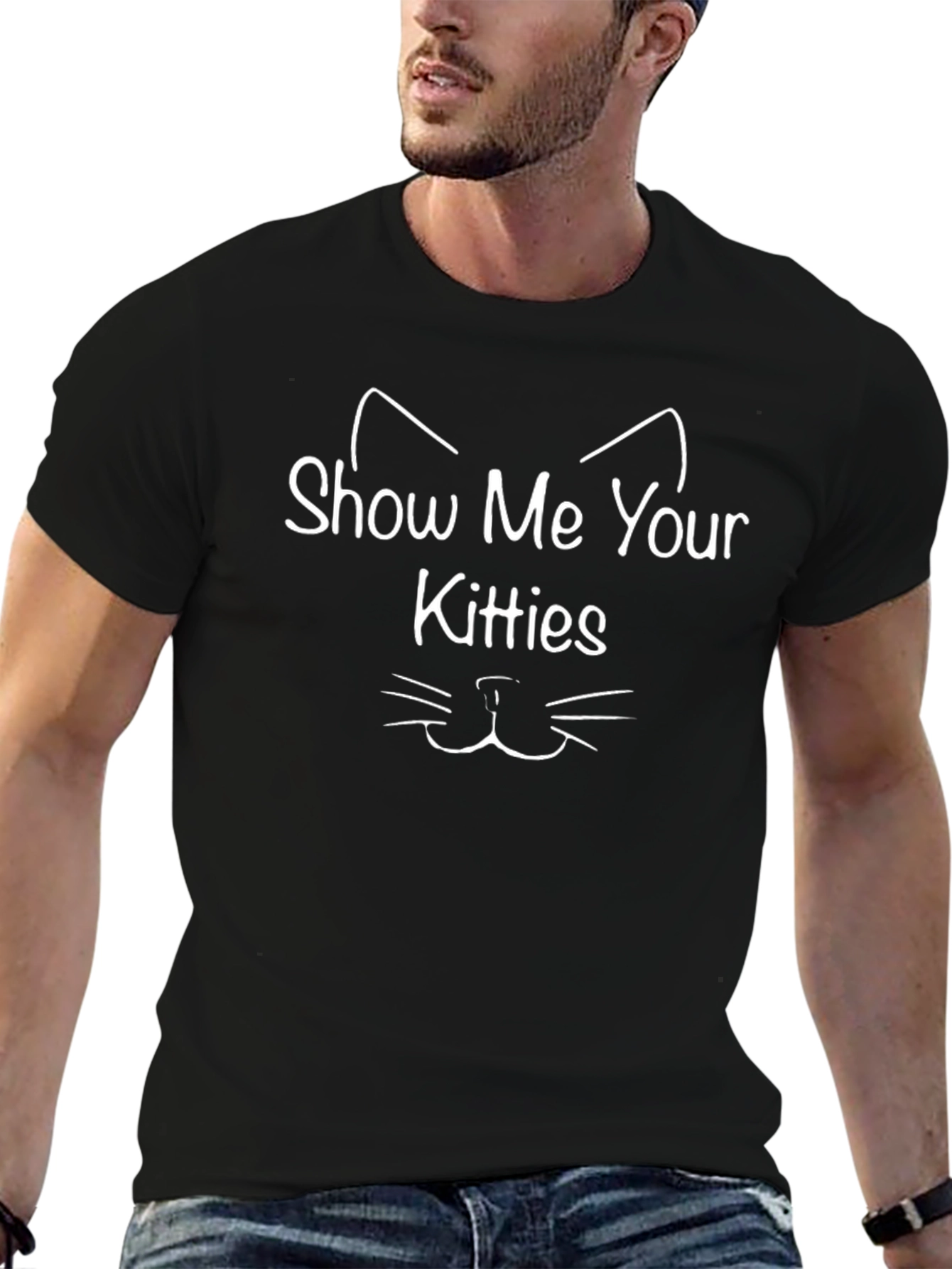 Show Me Your Kitties Graphic Tee - Black
