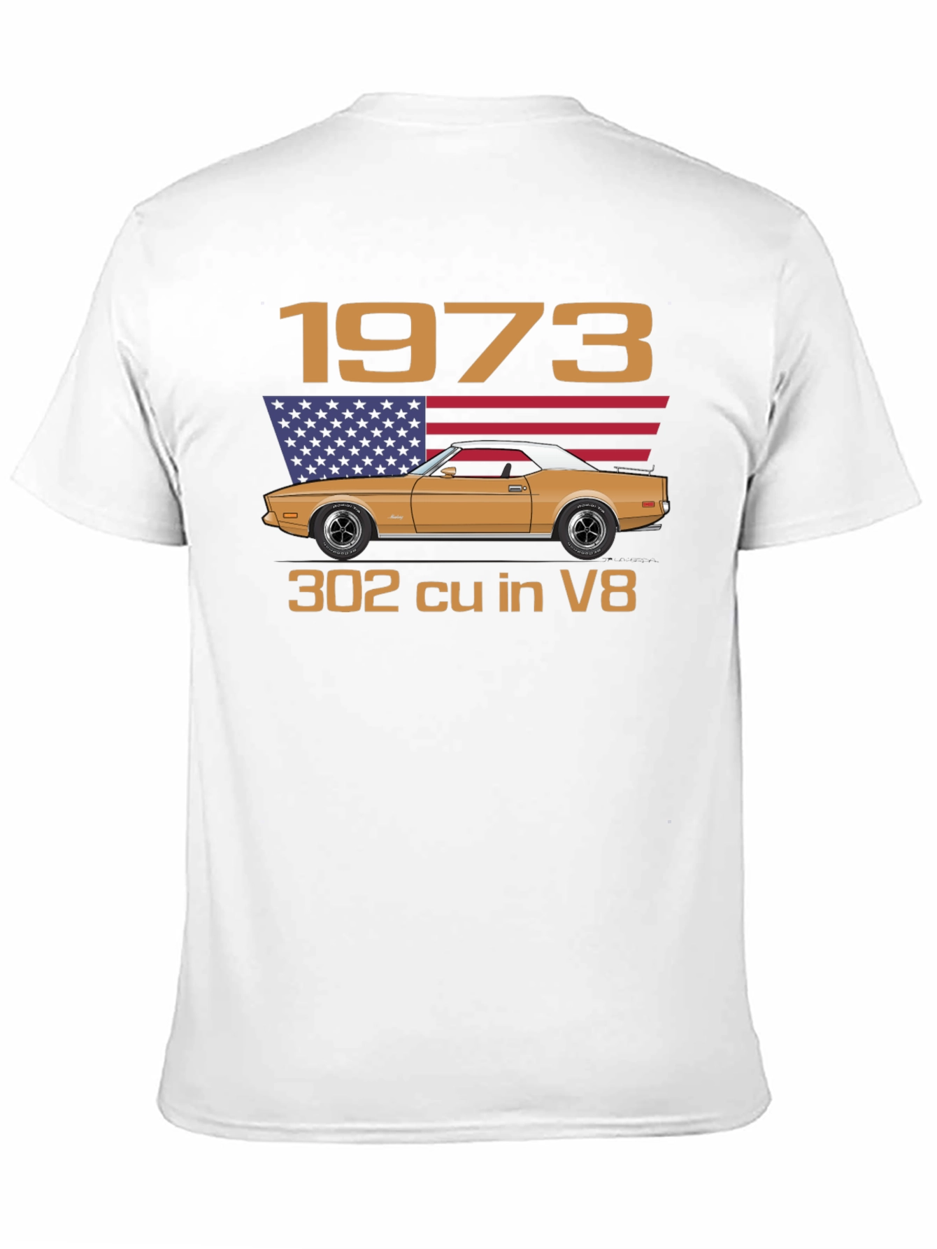 1973 Car Graphic Tee - Classic Automotive Design
