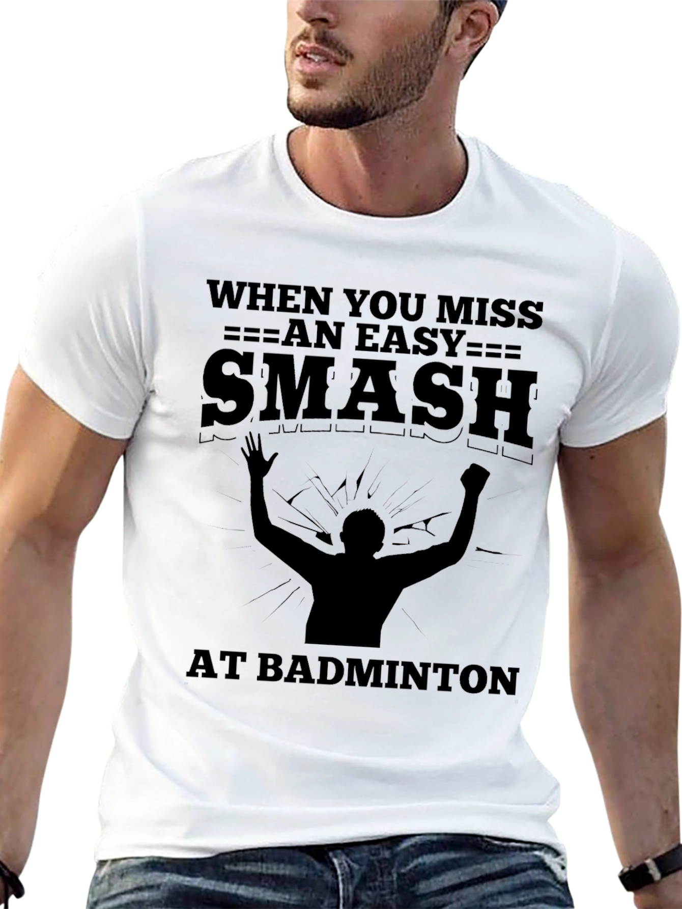 Funny Badminton Smash T-Shirt