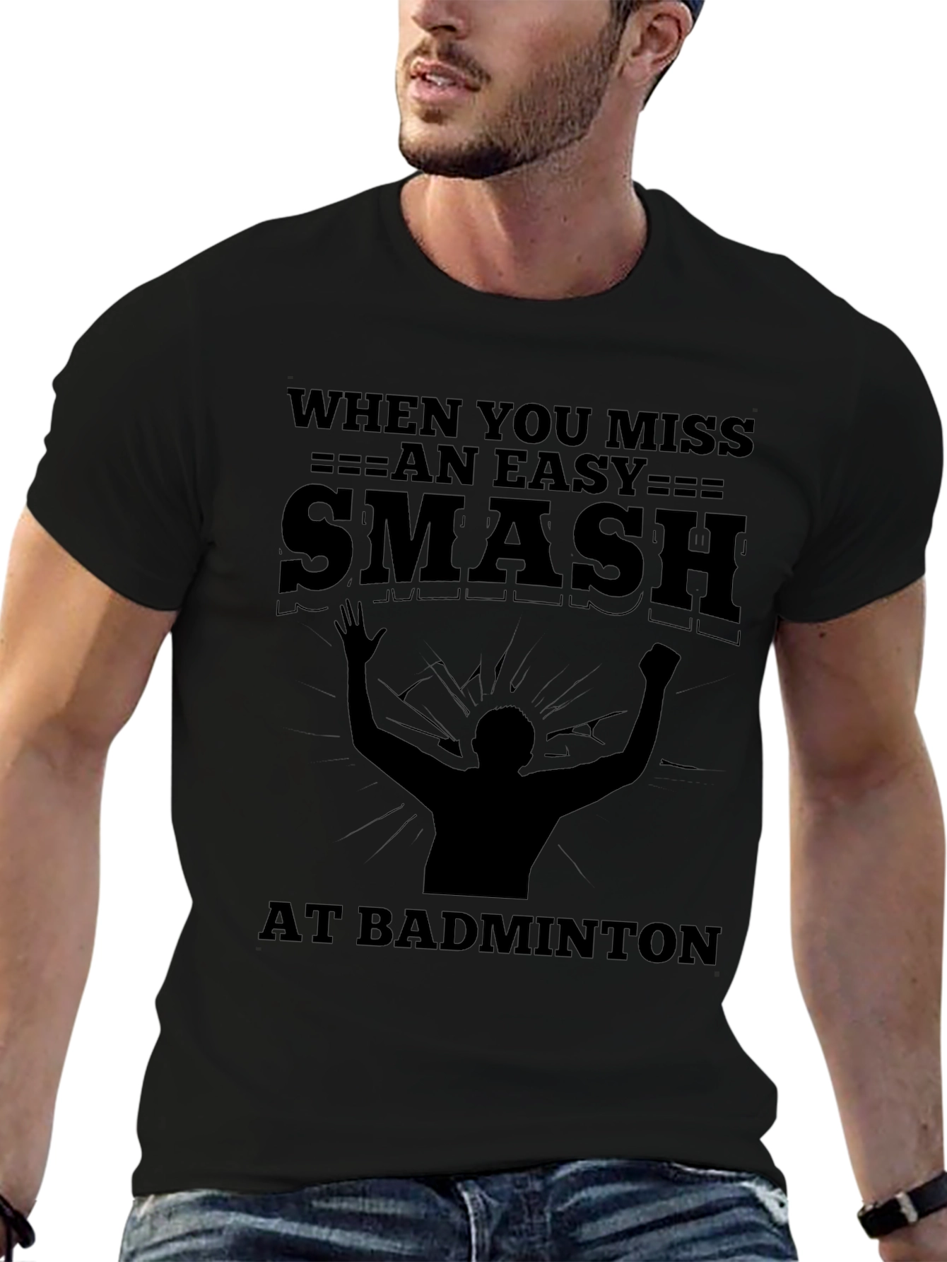 Funny Badminton Smash T-Shirt