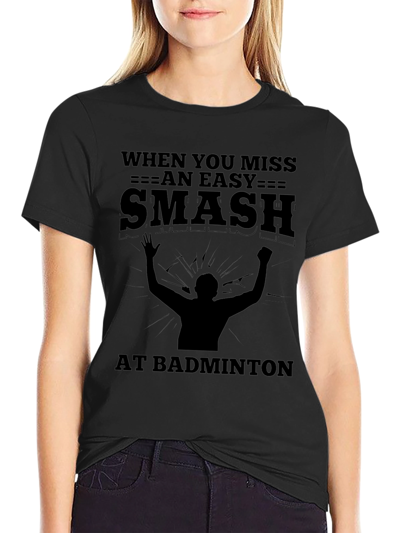 Funny Badminton Smash T-Shirt
