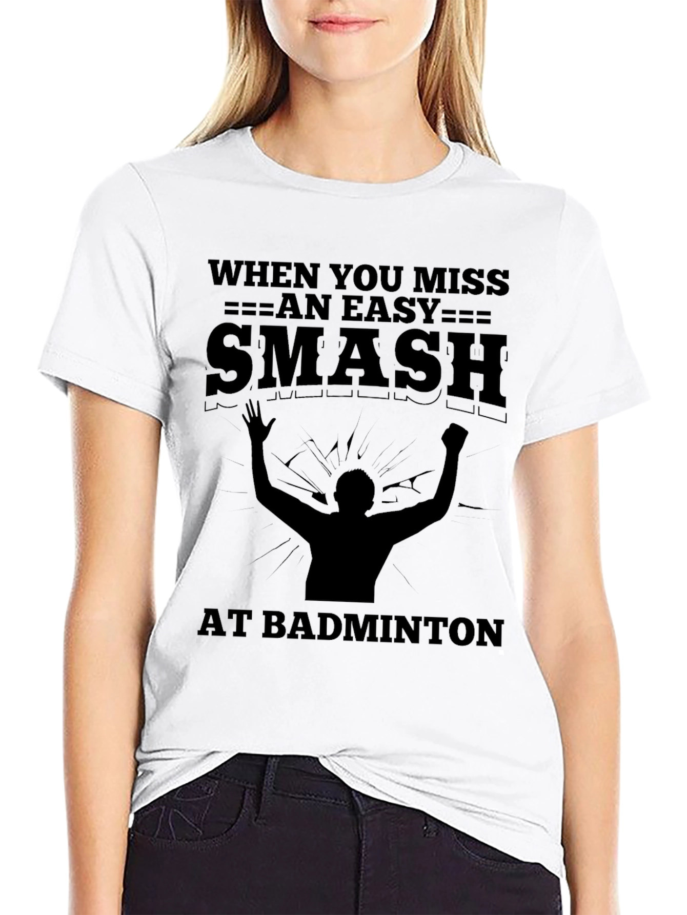 Funny Badminton Smash T-Shirt