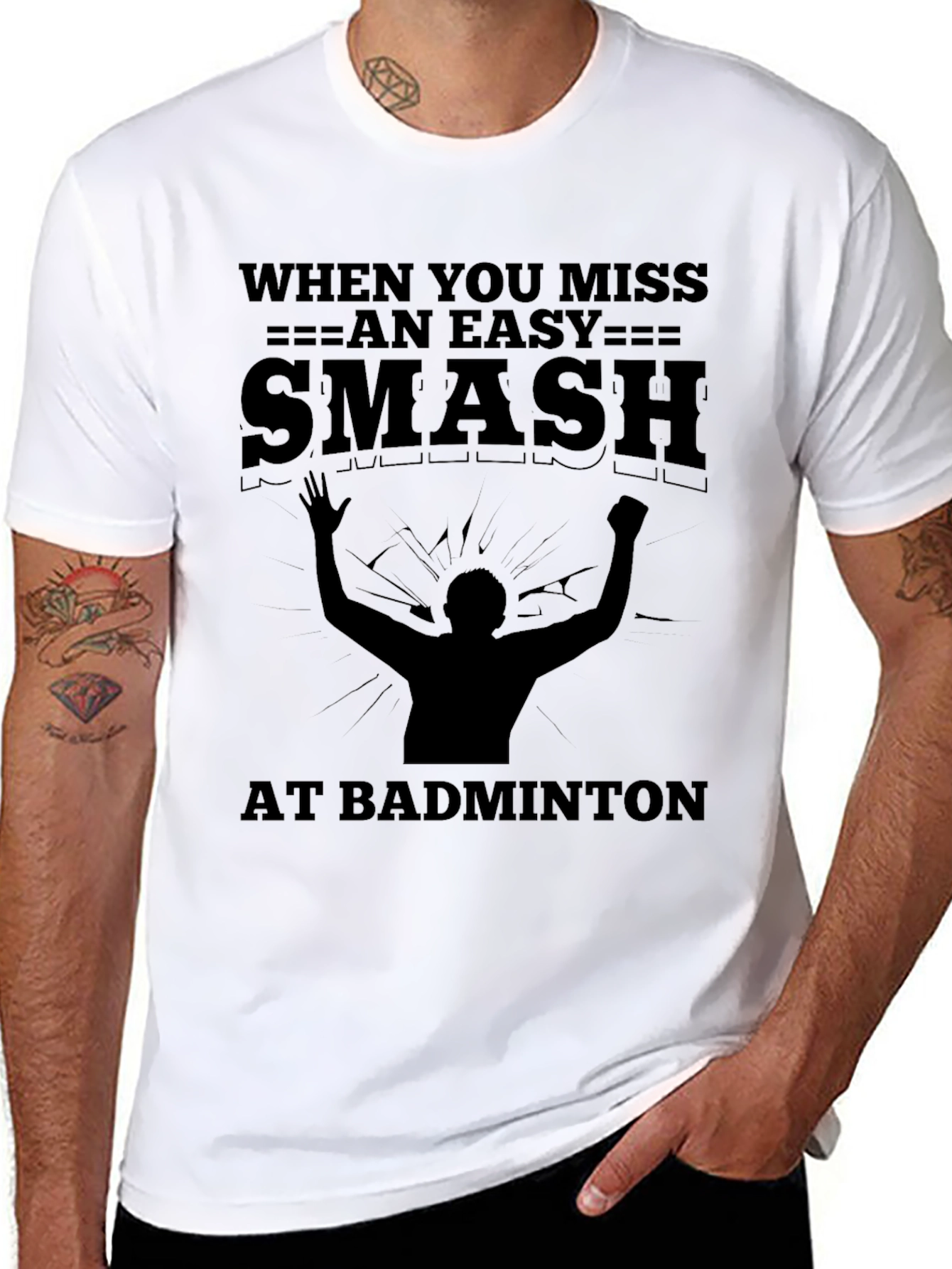 Funny Badminton Smash T-Shirt