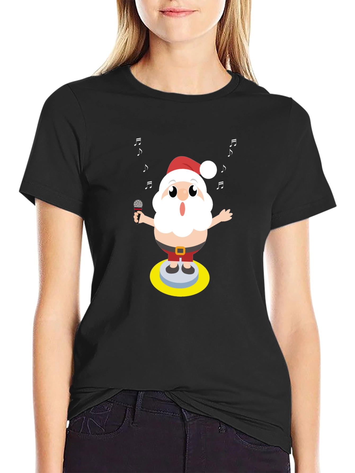 Karaoke Santa T-Shirt - Holiday Fun!