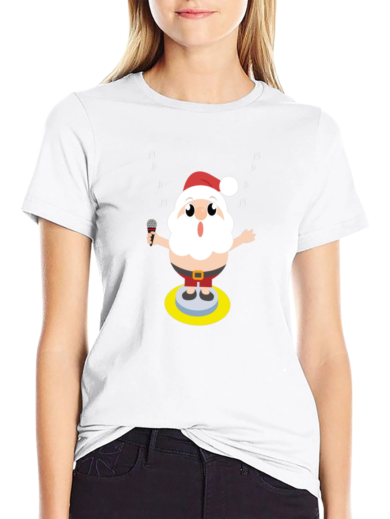Karaoke Santa T-Shirt - Holiday Fun!