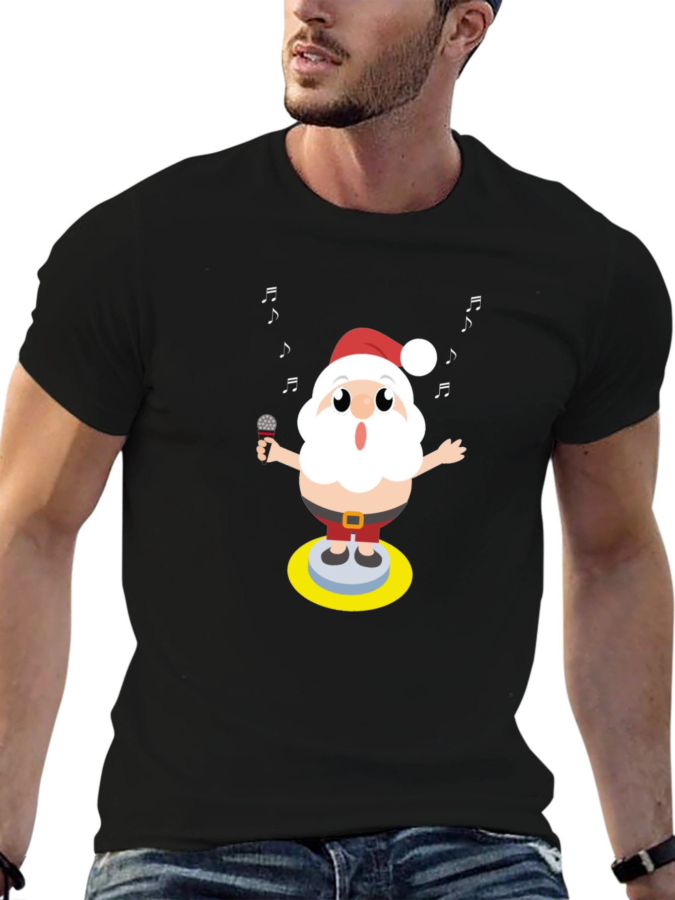Karaoke Santa T-Shirt - Holiday Fun!
