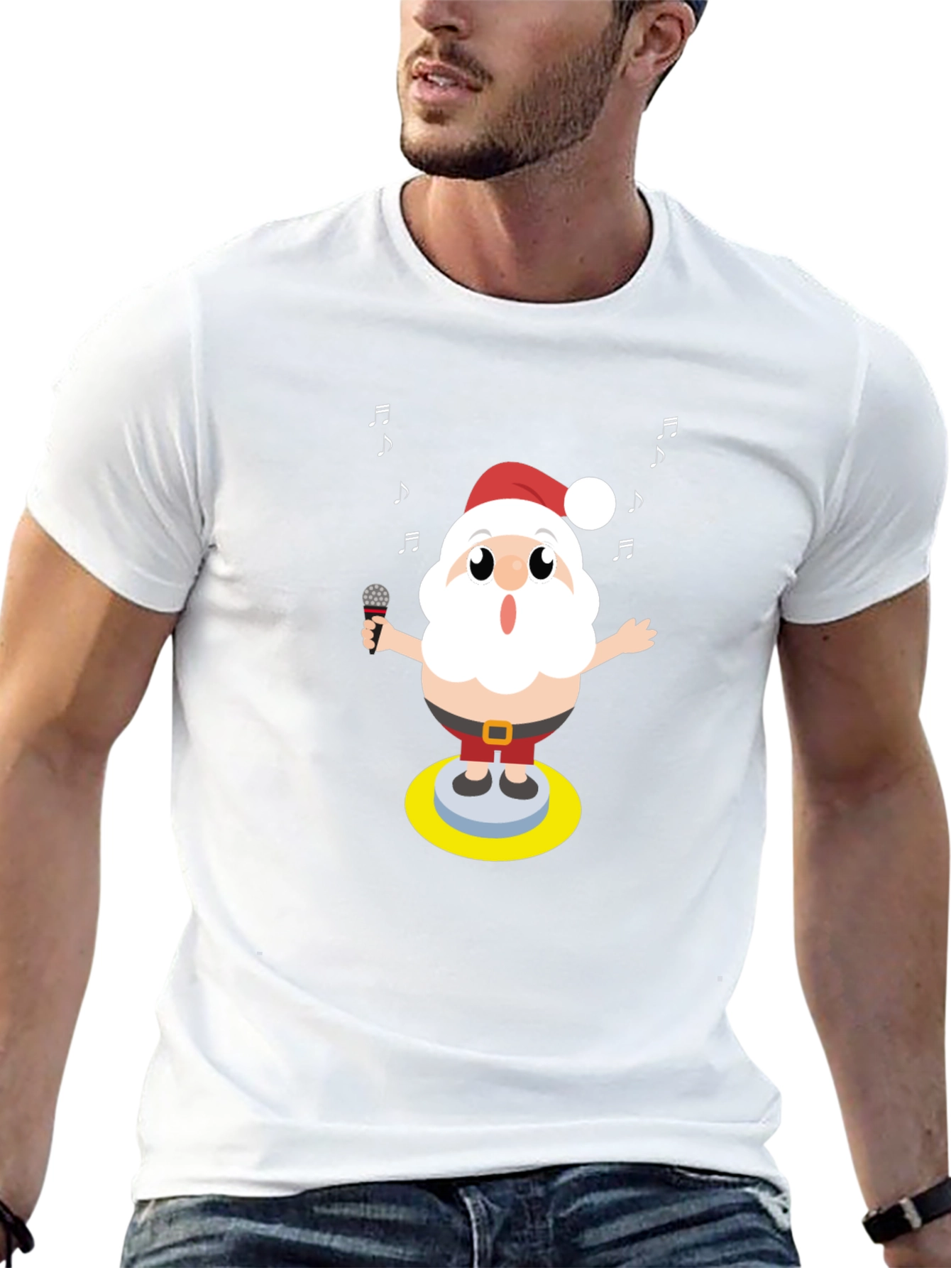 Karaoke Santa T-Shirt - Holiday Fun!