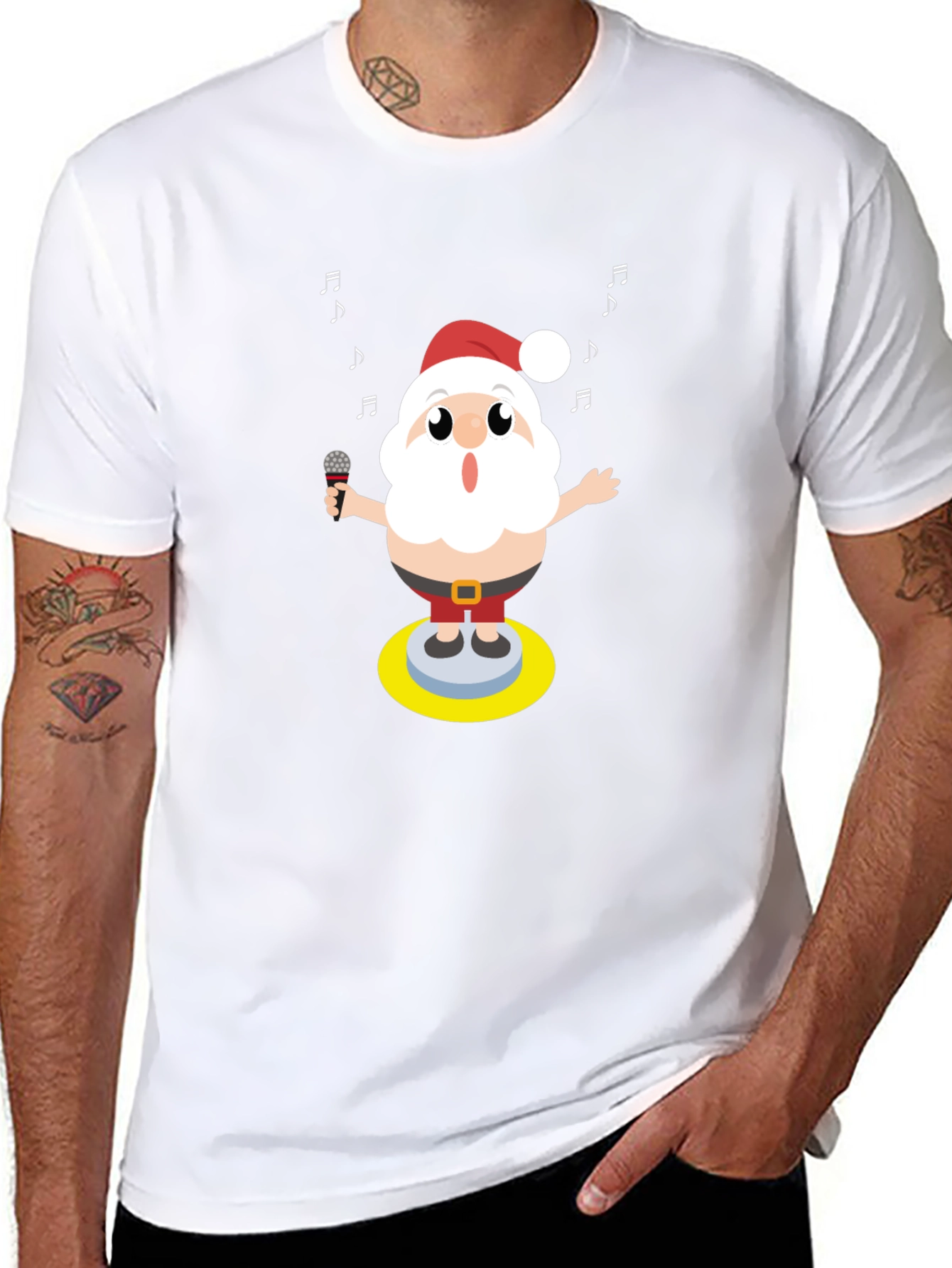 Karaoke Santa T-Shirt - Holiday Fun!