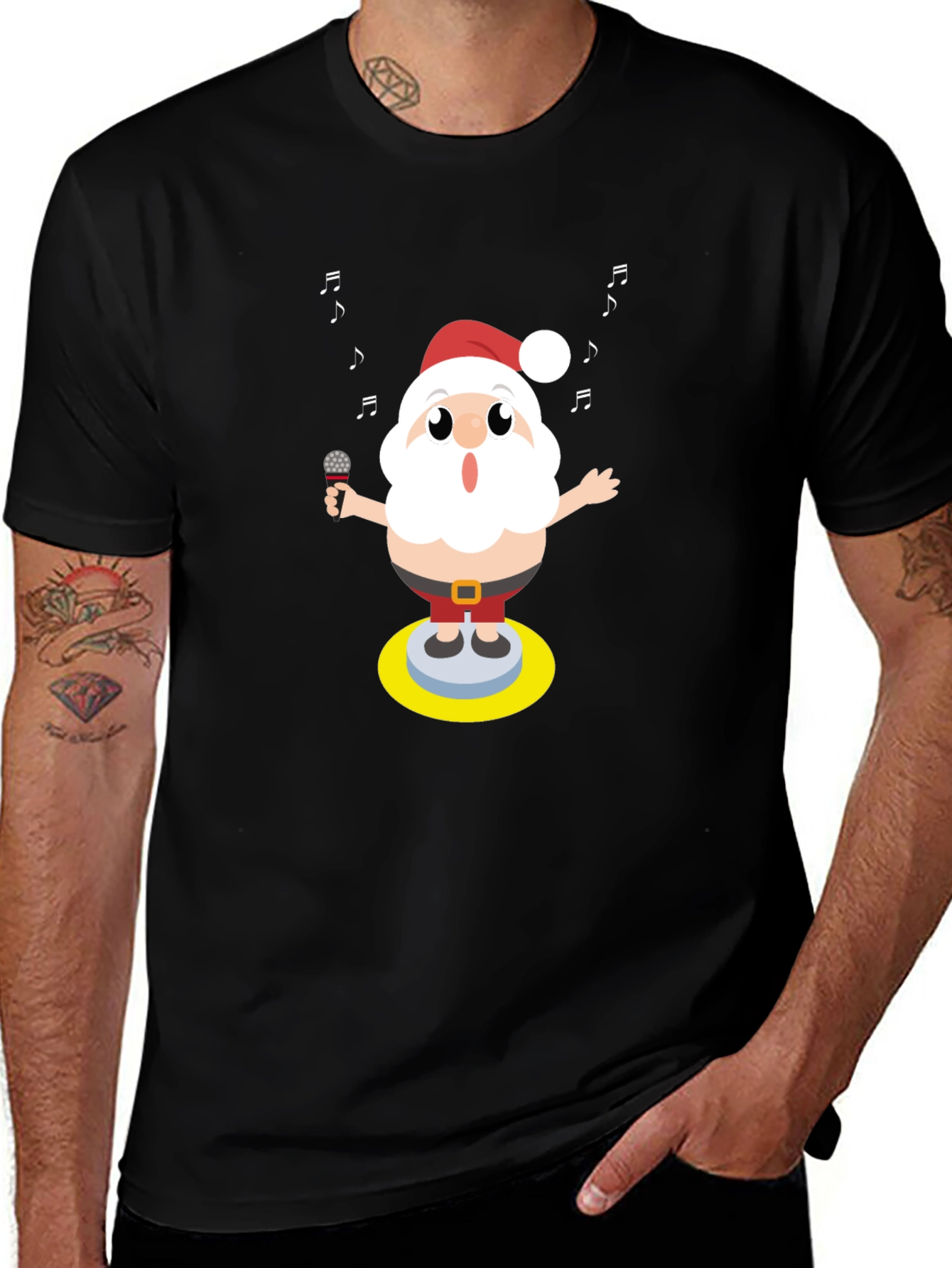 Karaoke Santa T-Shirt - Holiday Fun!