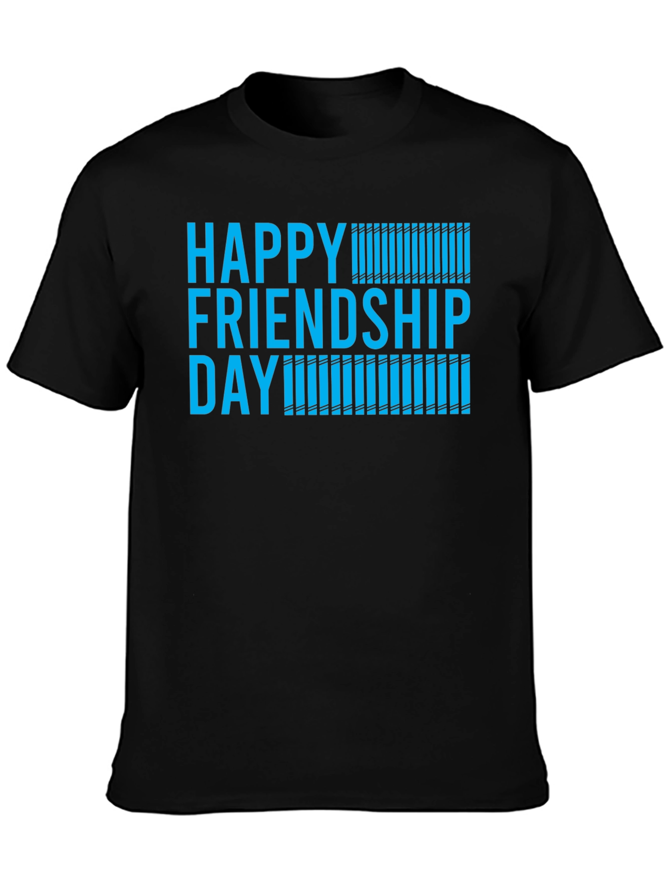 Happy Friendship Day Graphic Tee - Black