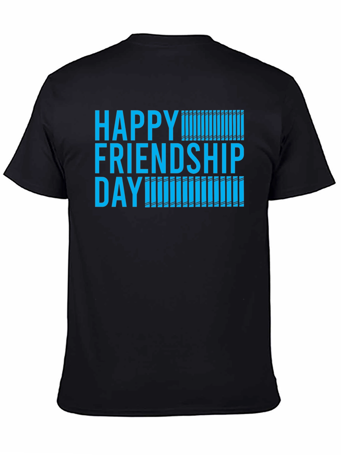 Happy Friendship Day Graphic Tee - Black