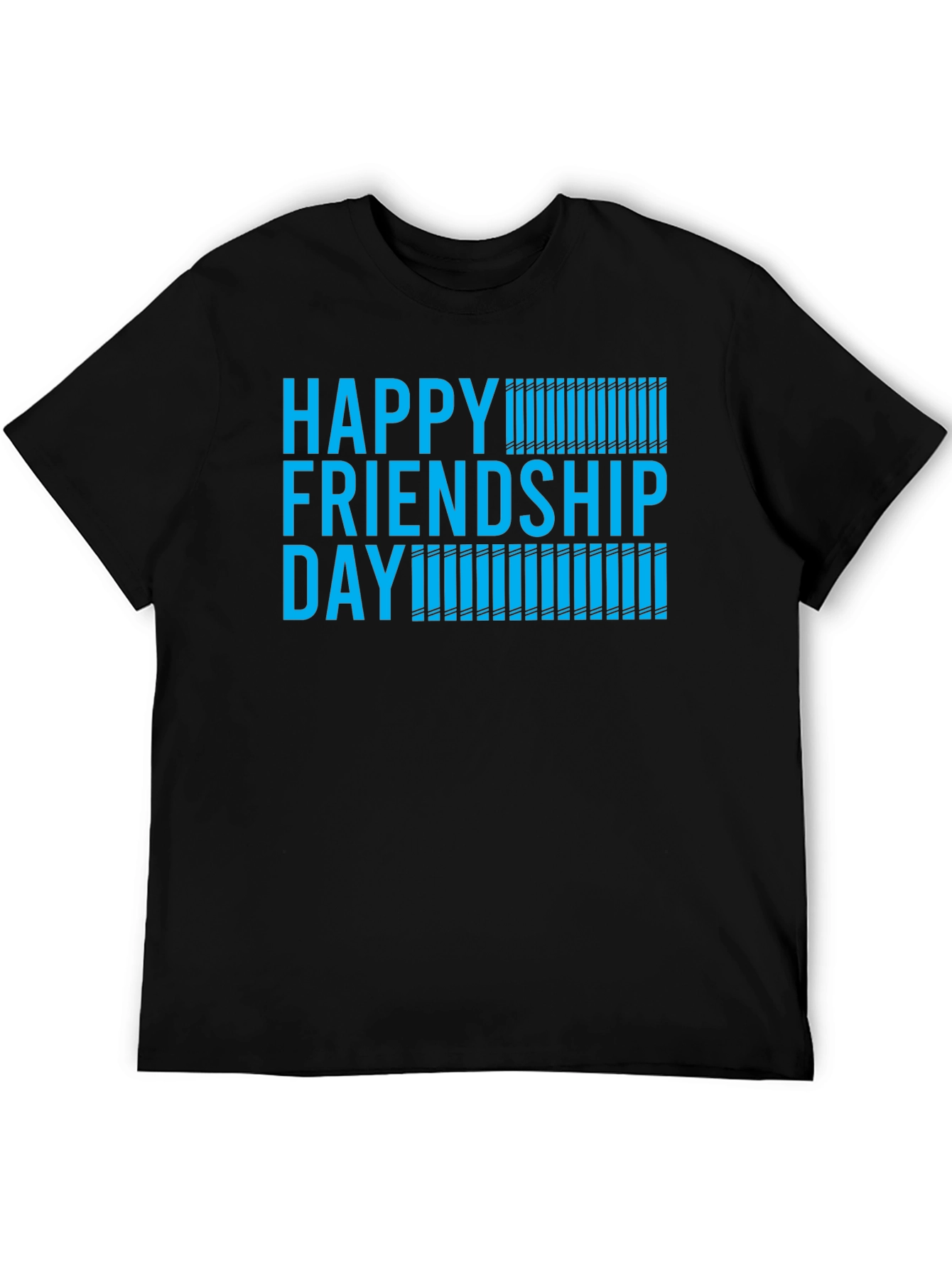 Happy Friendship Day Graphic Tee - Black