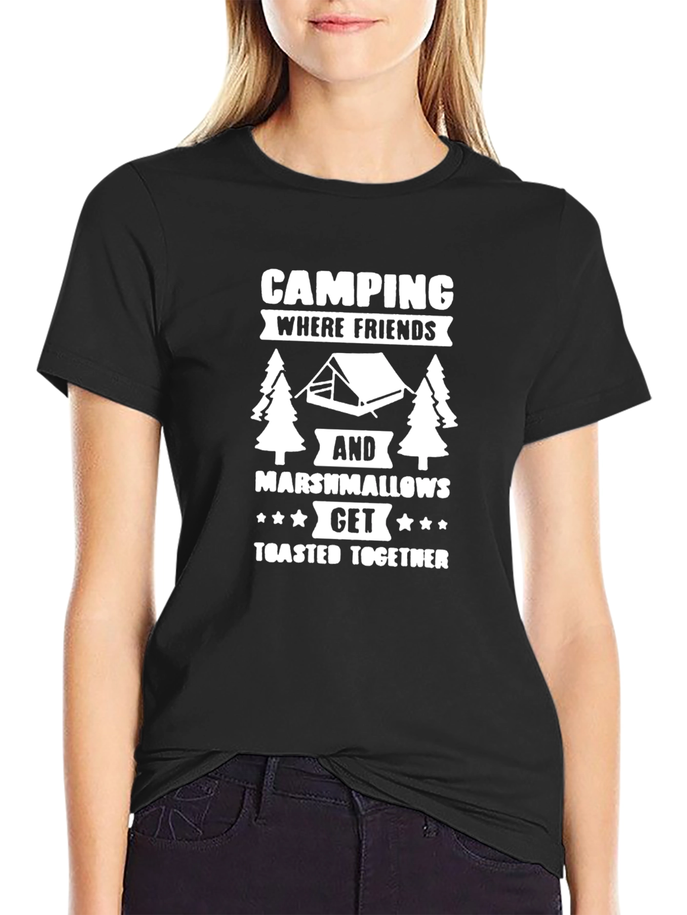 Camping Friends Marshmallows T-Shirt