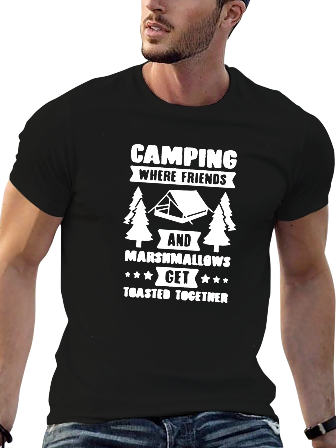 Camping Friends Marshmallows T-Shirt