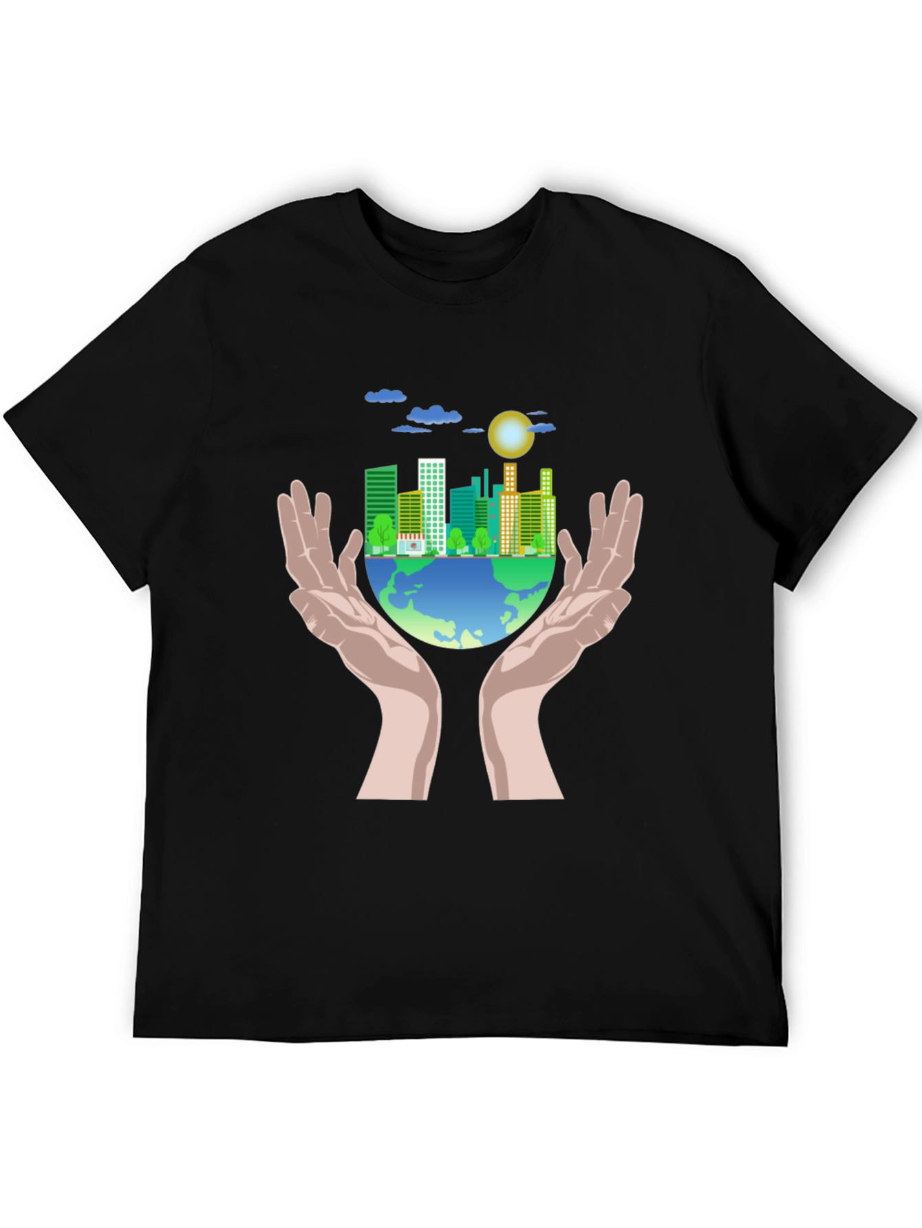 Eco-Friendly Earth Graphic T-Shirt