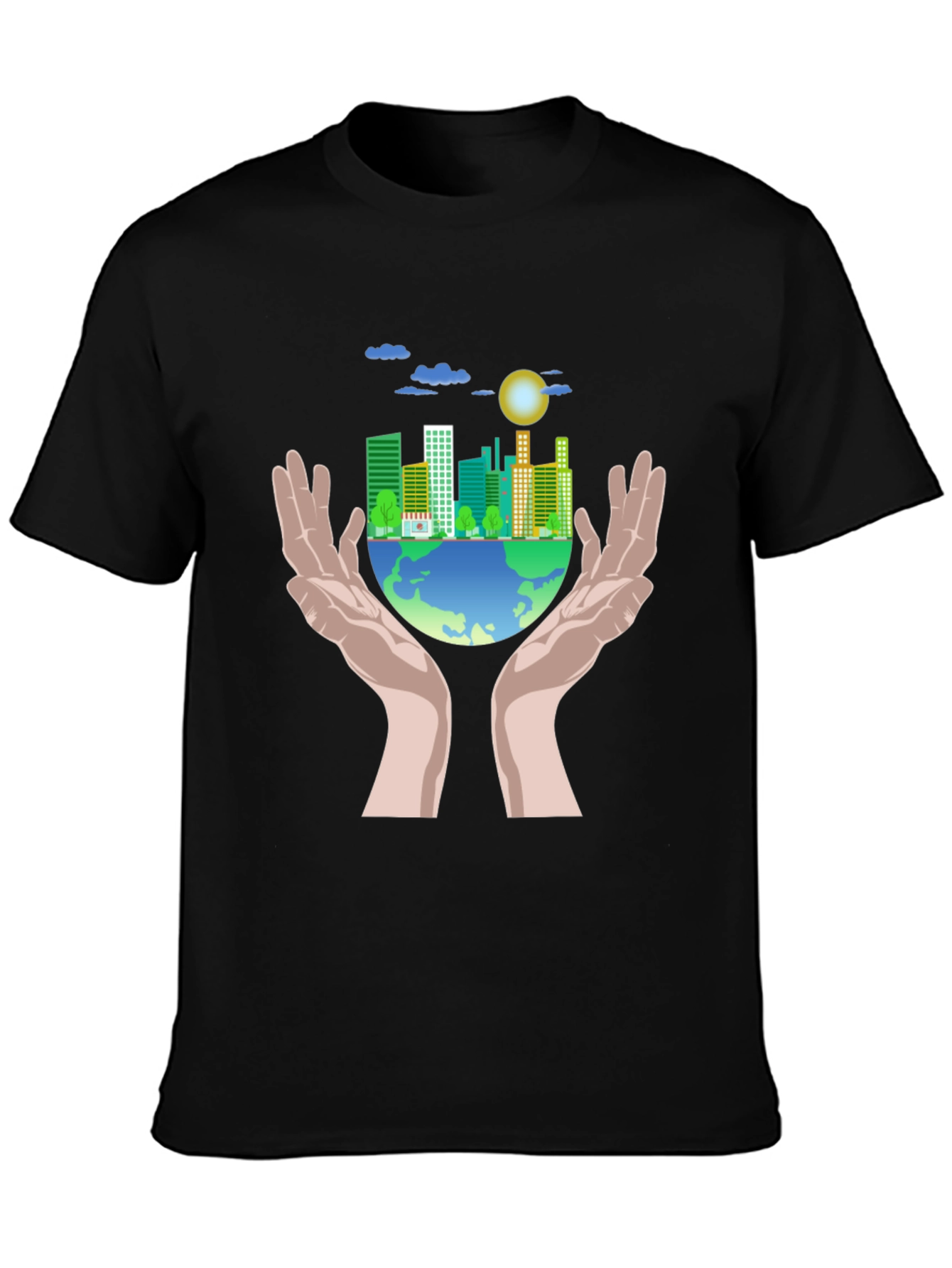 Eco-Friendly Earth Graphic T-Shirt