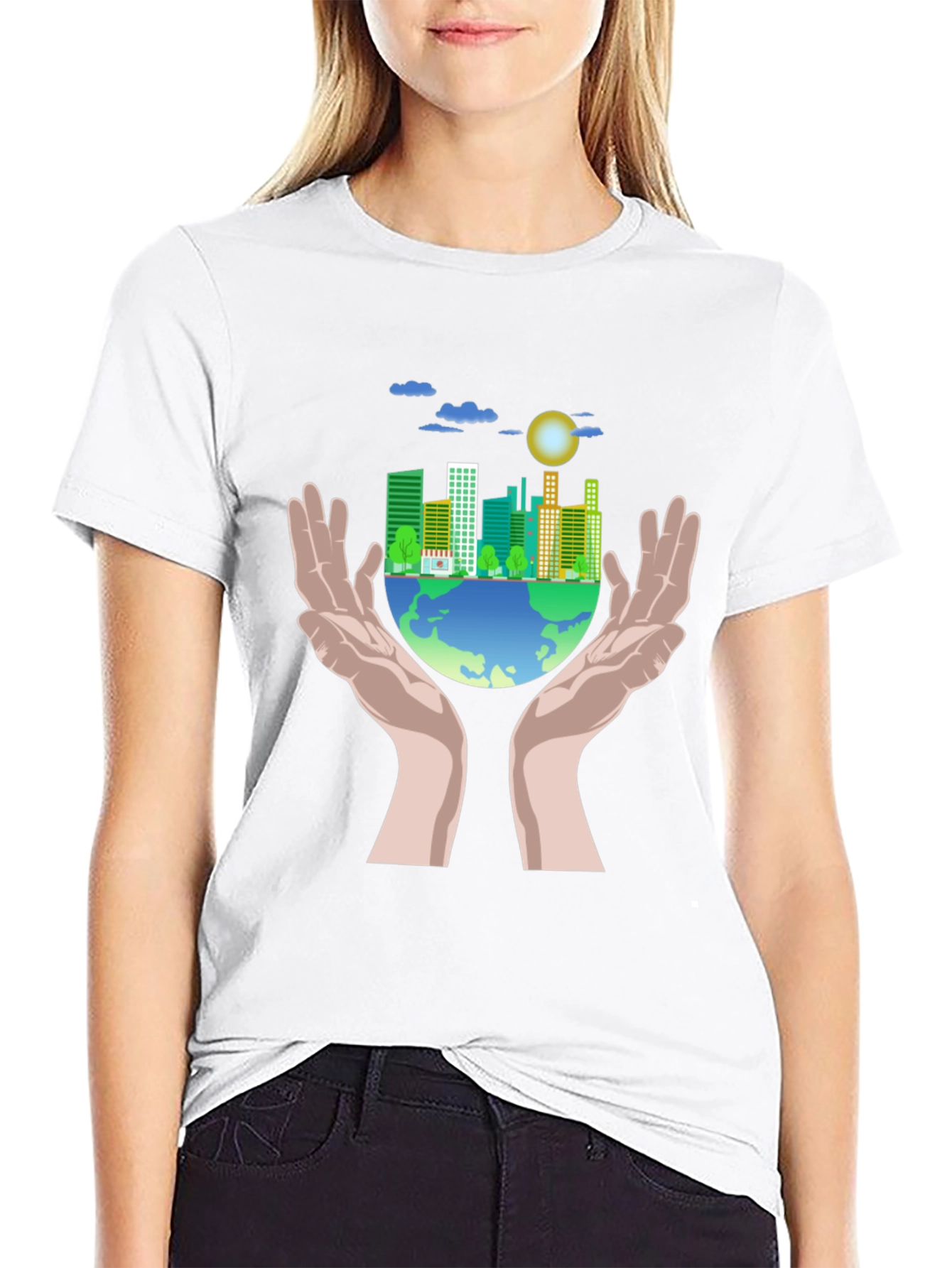 Eco-Friendly Earth Graphic T-Shirt