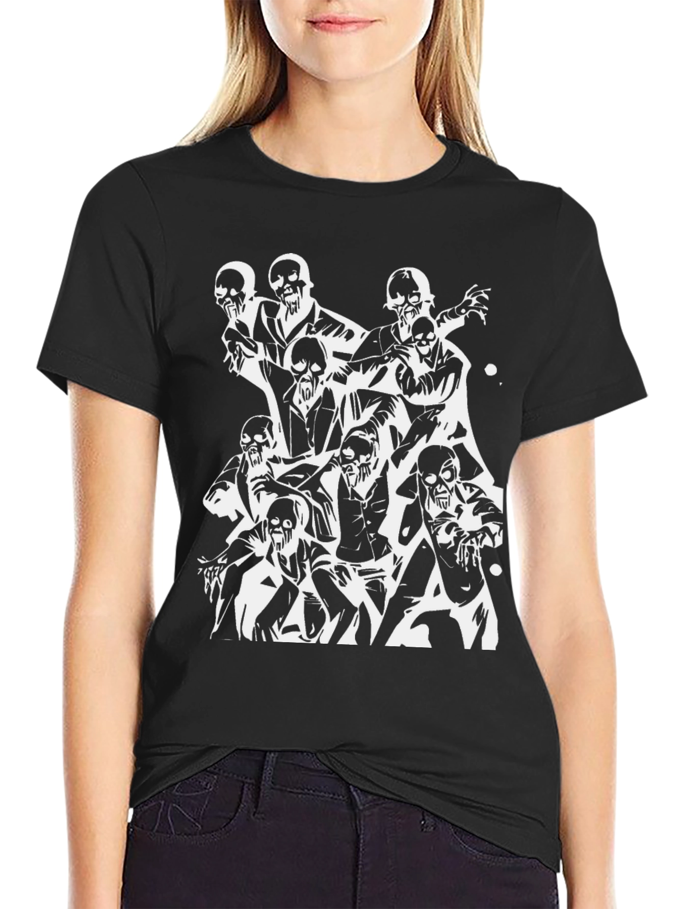 Zombie Crew T-Shirt - Black Graphic Tee