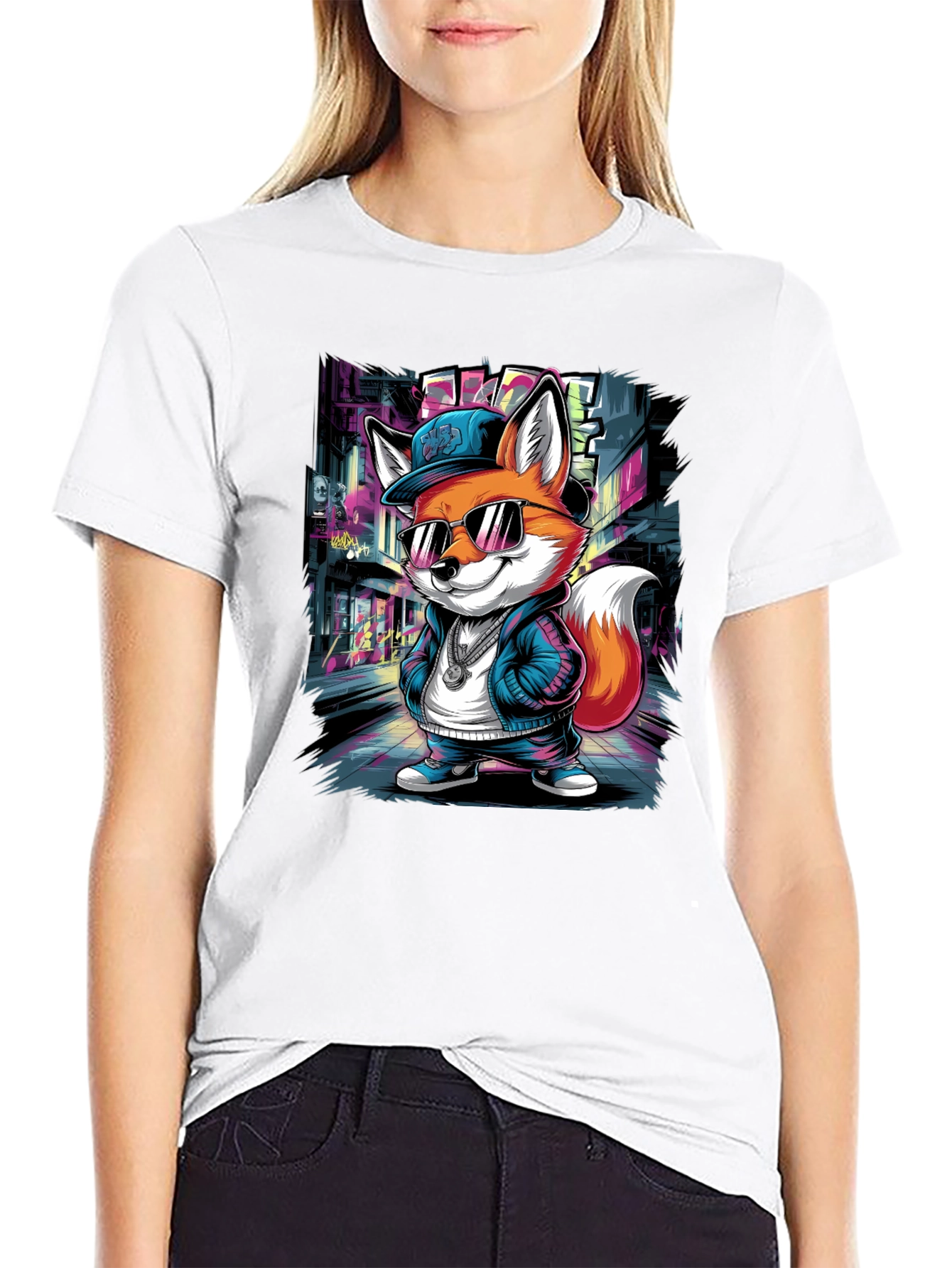 Cool Fox Graphic Tee - Urban Style