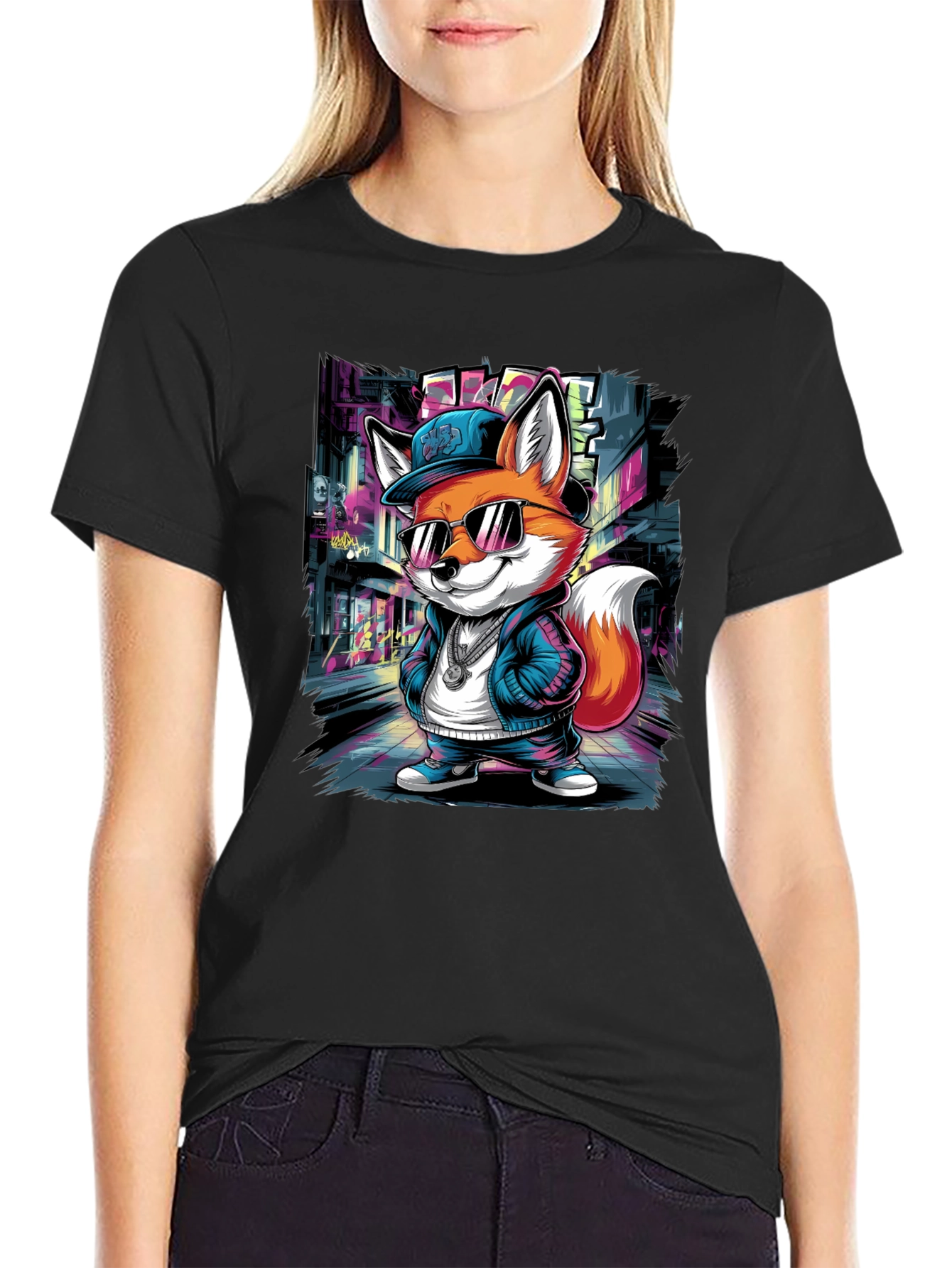 Cool Fox Graphic Tee - Urban Style