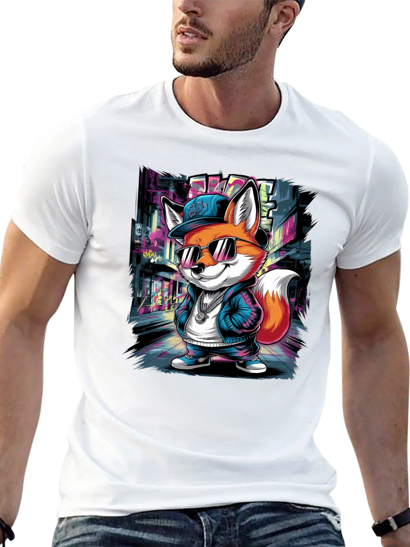 Cool Fox Graphic Tee - Urban Style