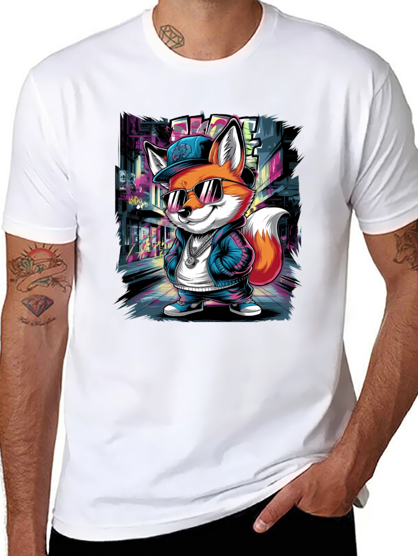 Cool Fox Graphic Tee - Urban Style