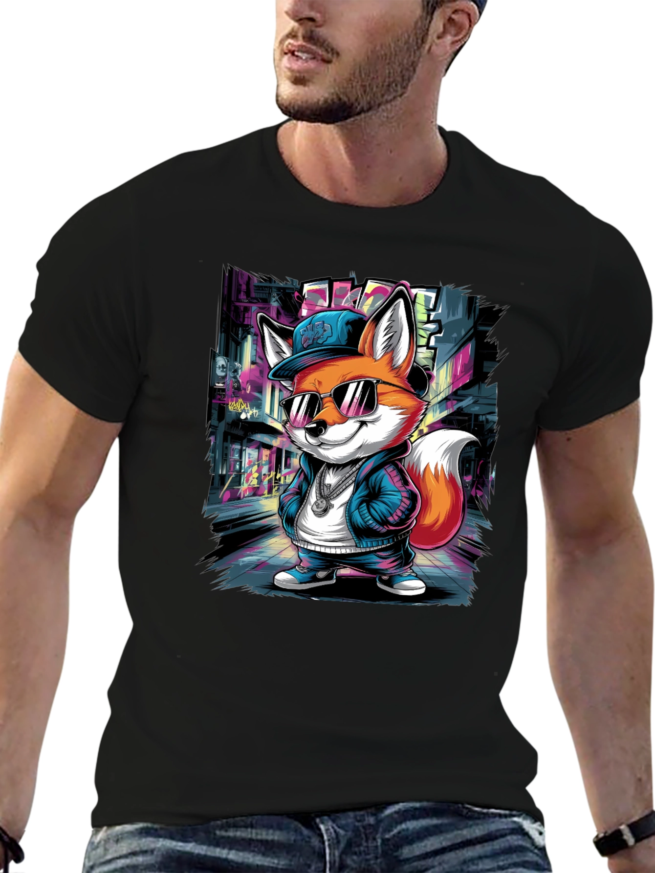 Cool Fox Graphic Tee - Urban Style