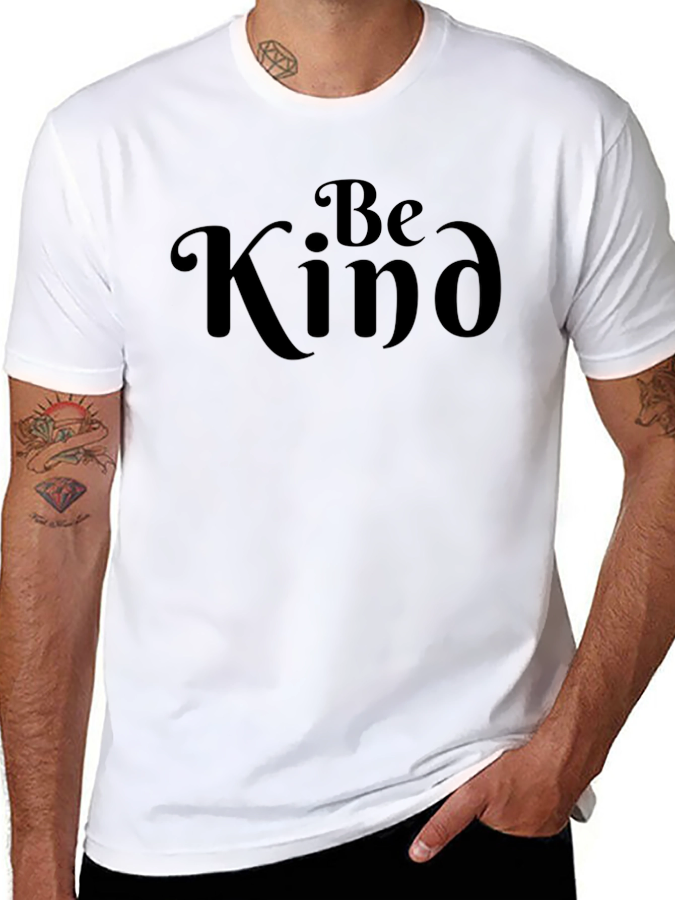 Be Kind Graphic Tee - Soft Black T-Shirt