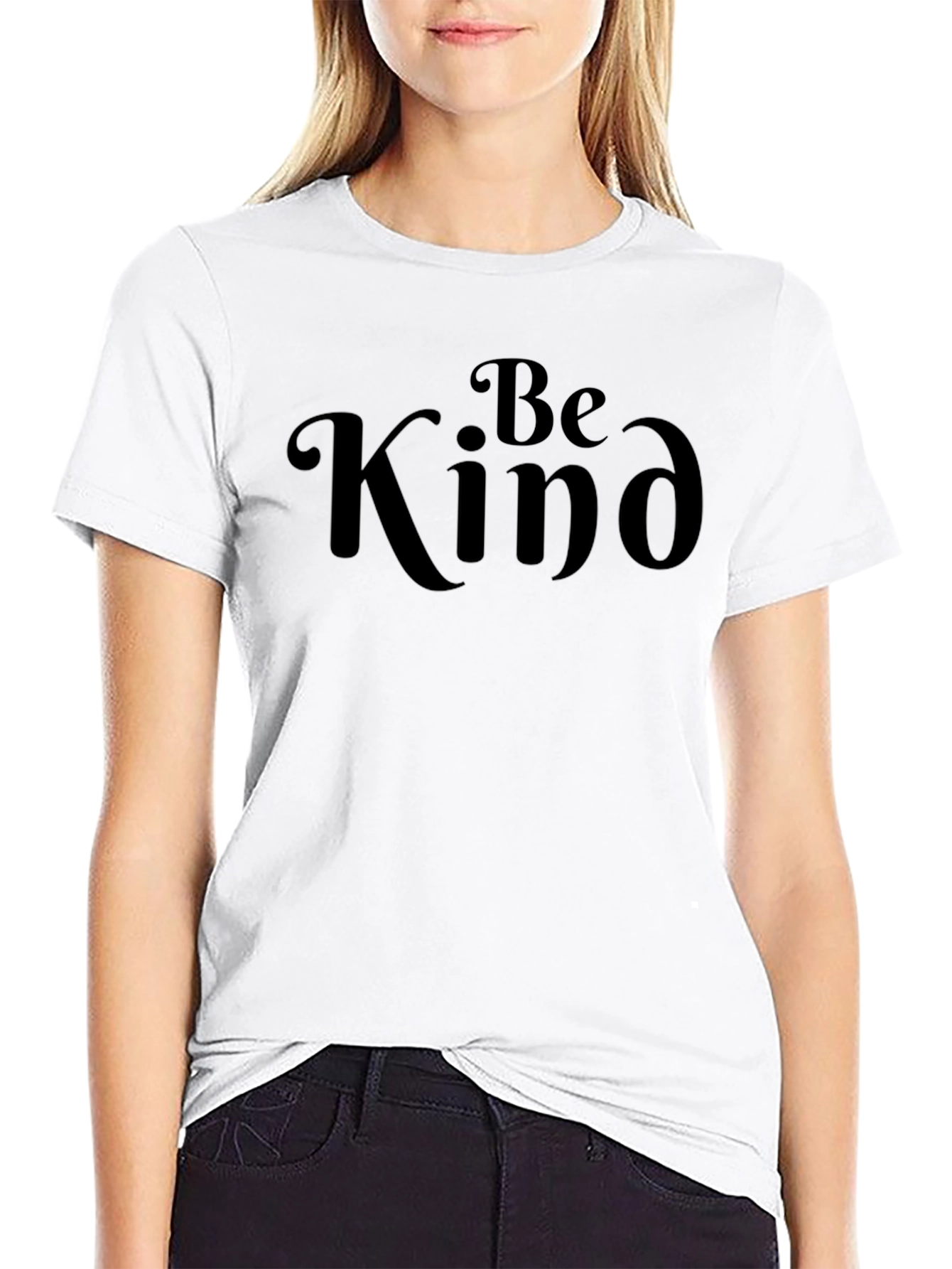 Be Kind Graphic Tee - Soft Black T-Shirt