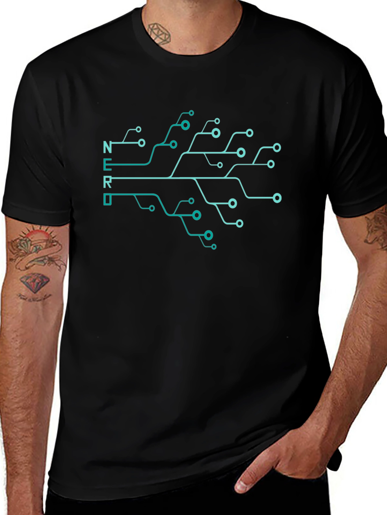 Nerd Circuit Board T-Shirt - Geek Chic Style