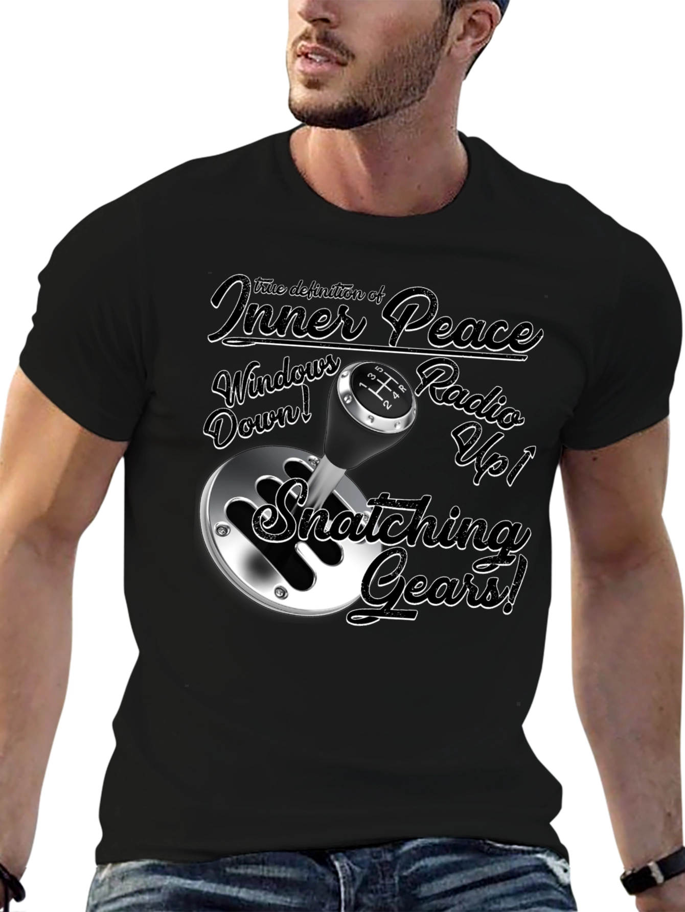 Inner Peace Snatching Gears Black T-Shirt