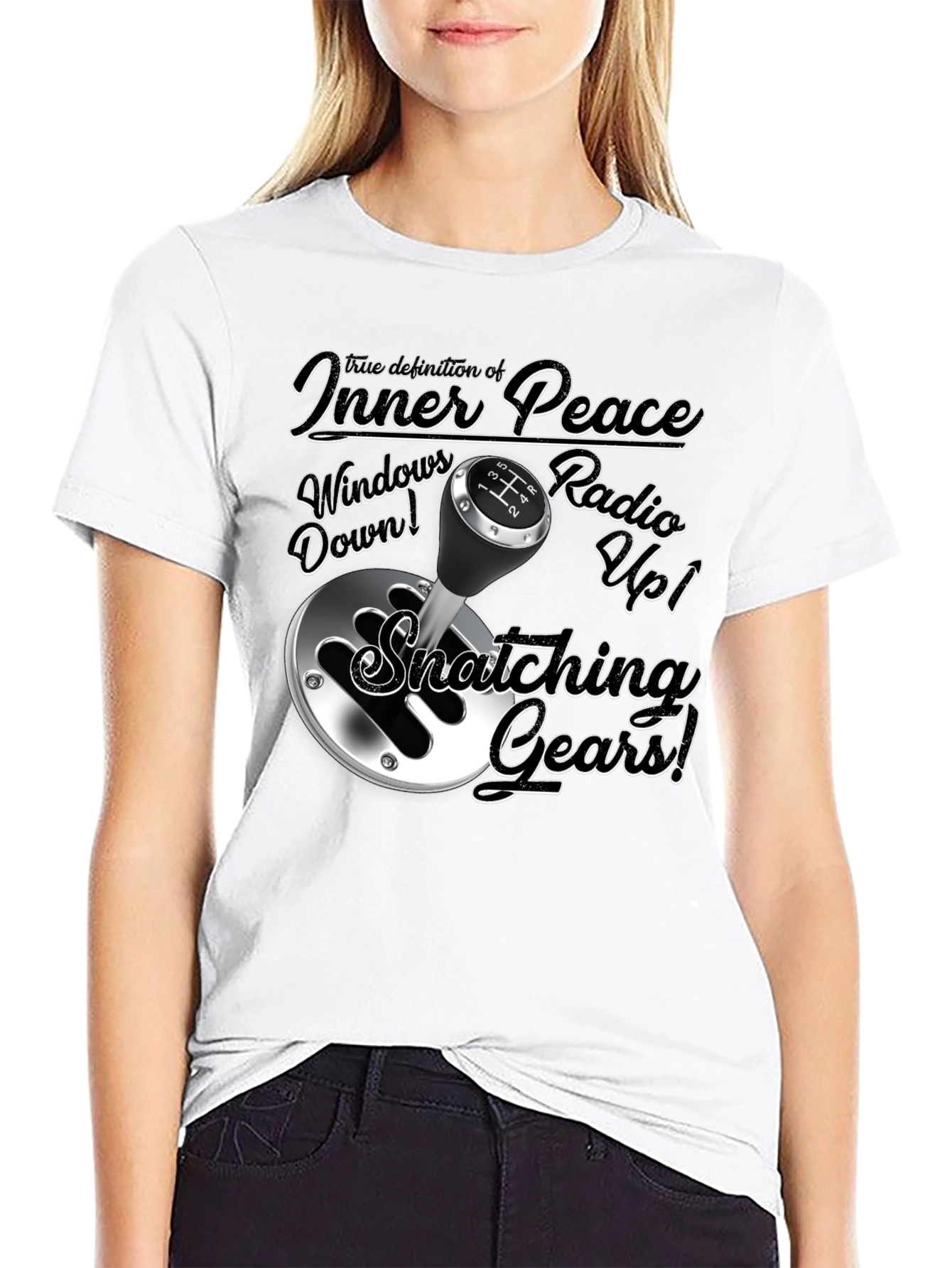 Inner Peace Snatching Gears Black T-Shirt