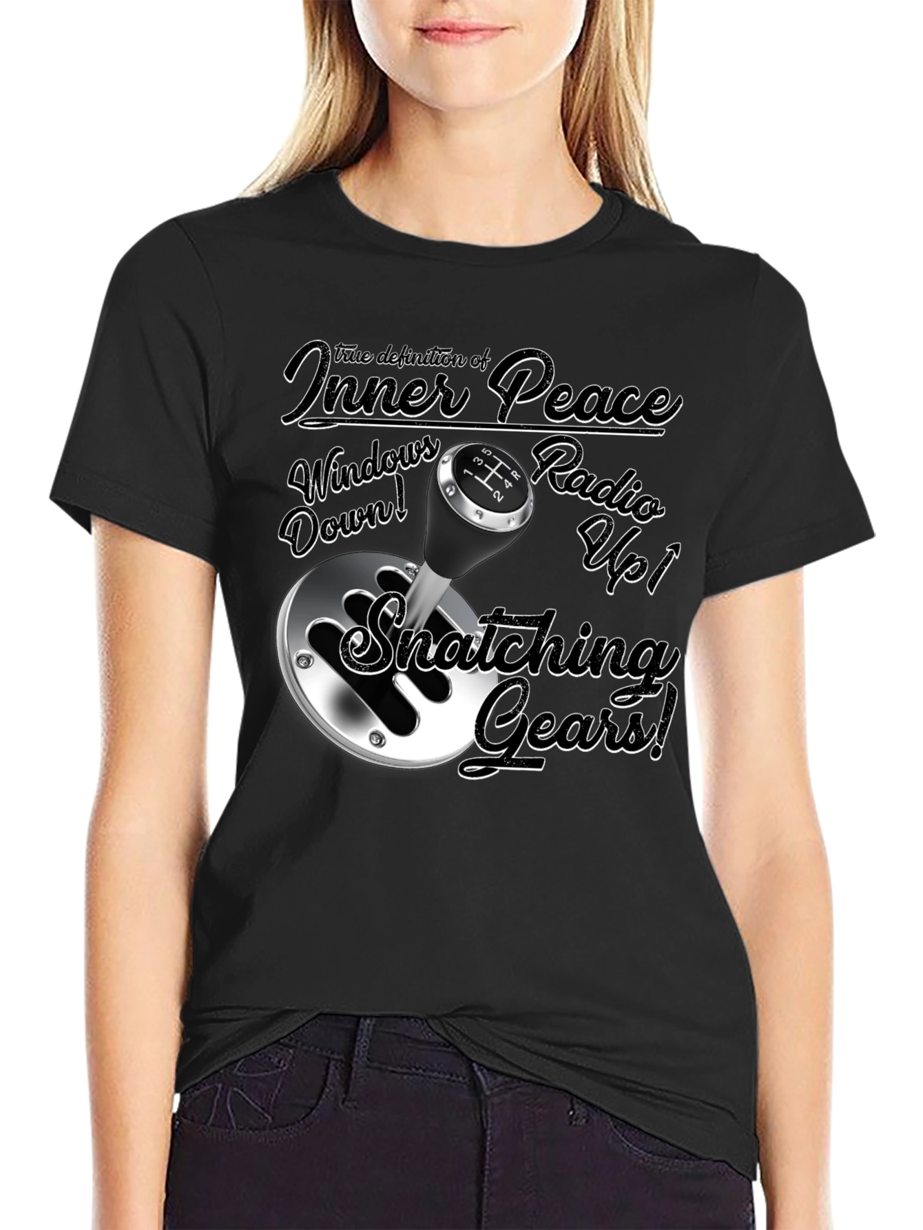 Inner Peace Snatching Gears Black T-Shirt