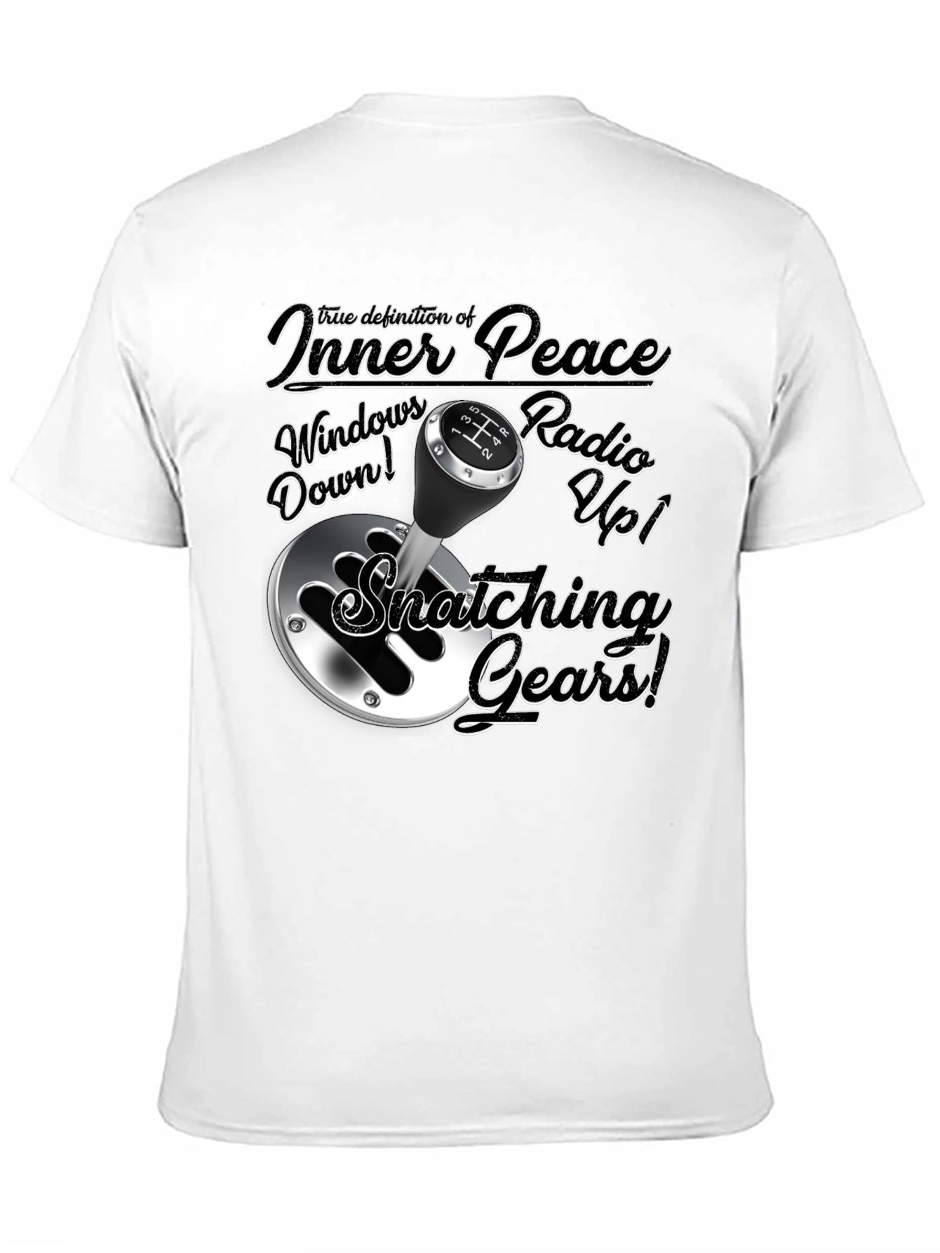 Inner Peace Snatching Gears Black T-Shirt