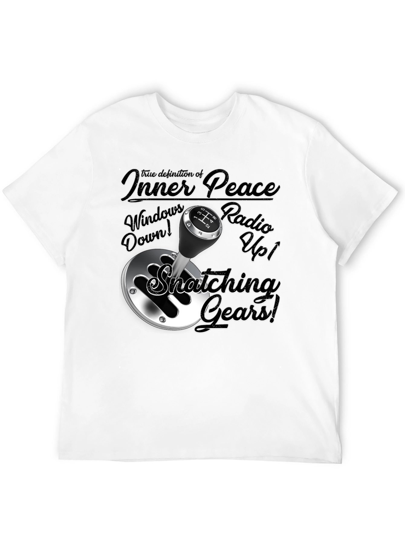 Inner Peace Snatching Gears Black T-Shirt