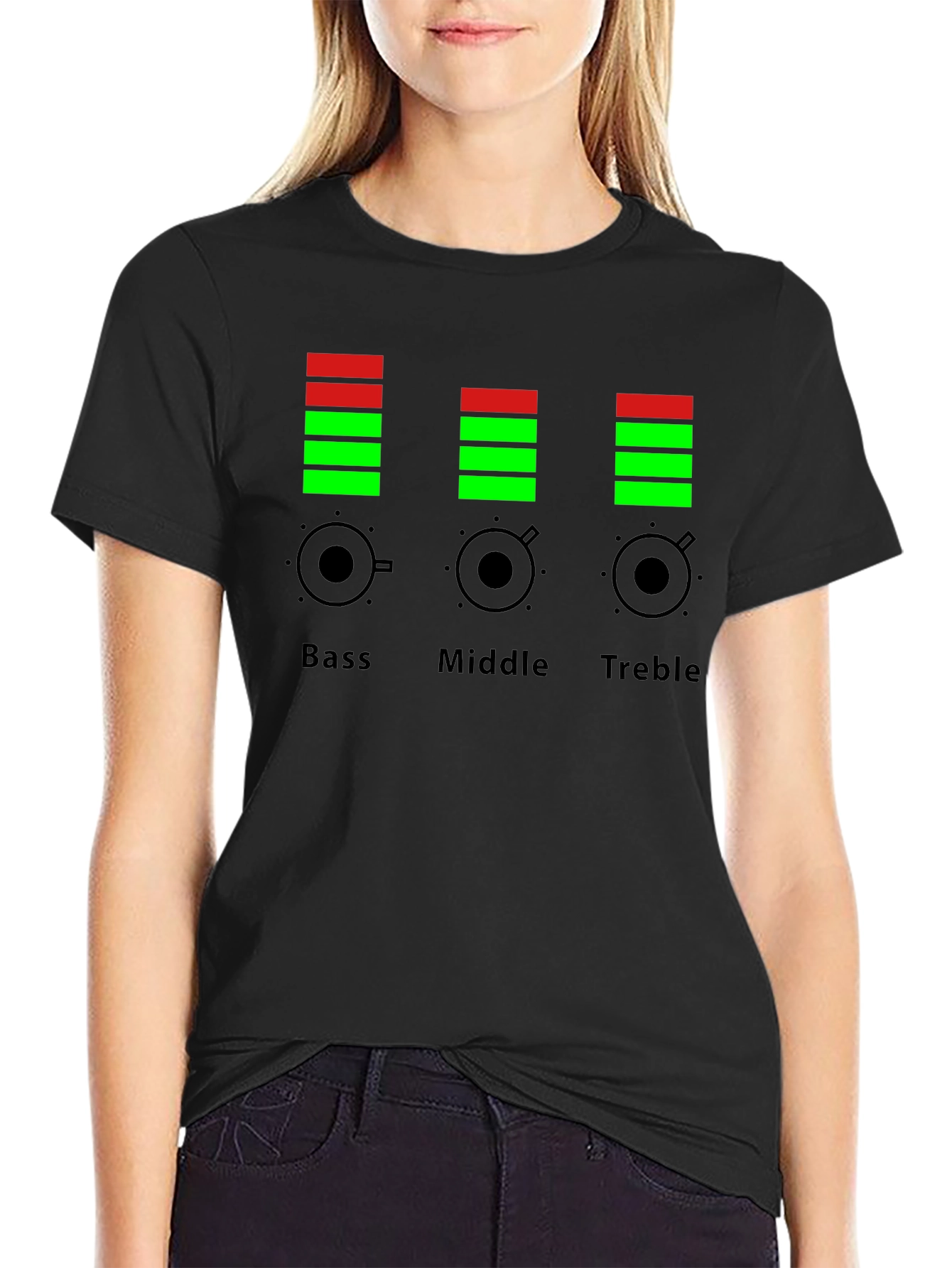 Bass Middle Treble Equalizer Graphic T-Shirt